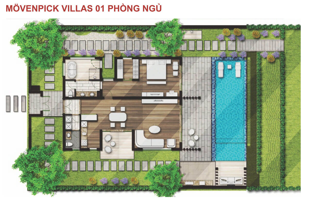 Biệt thự Movenpick Cam Ranh 1 phòng ngủ