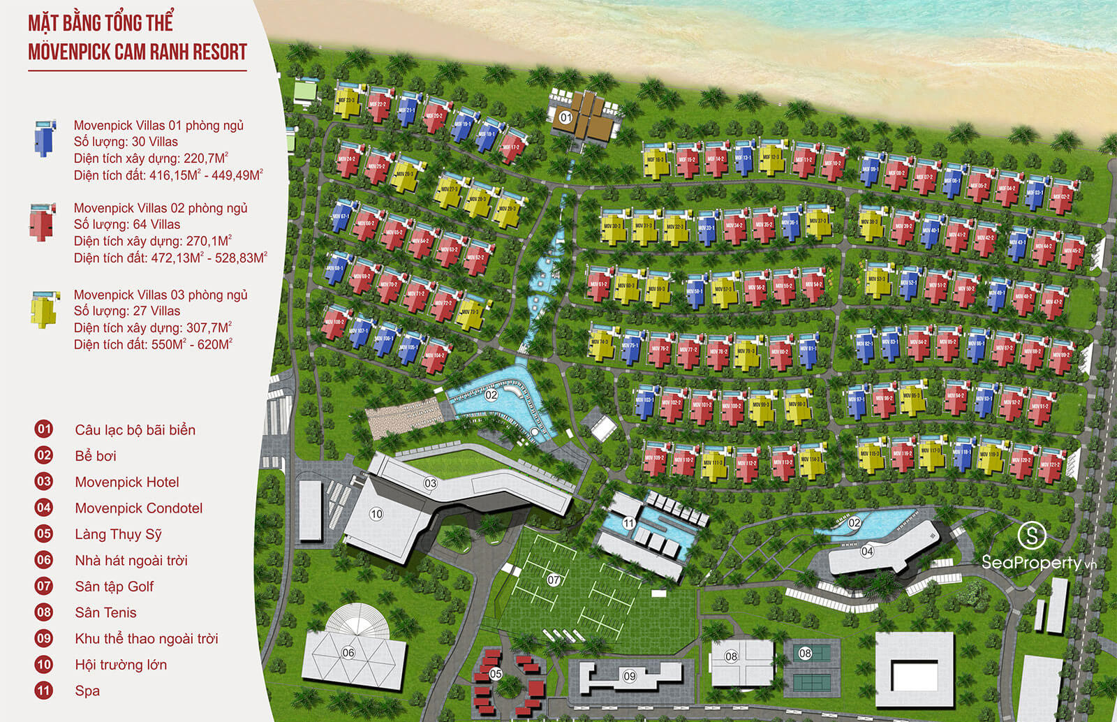 Mặt bằng Movenpick Cam Ranh Resort & Villa 
