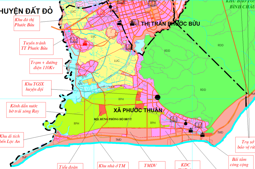 Quy hoạch sử dụng đất xã Phước Thuận