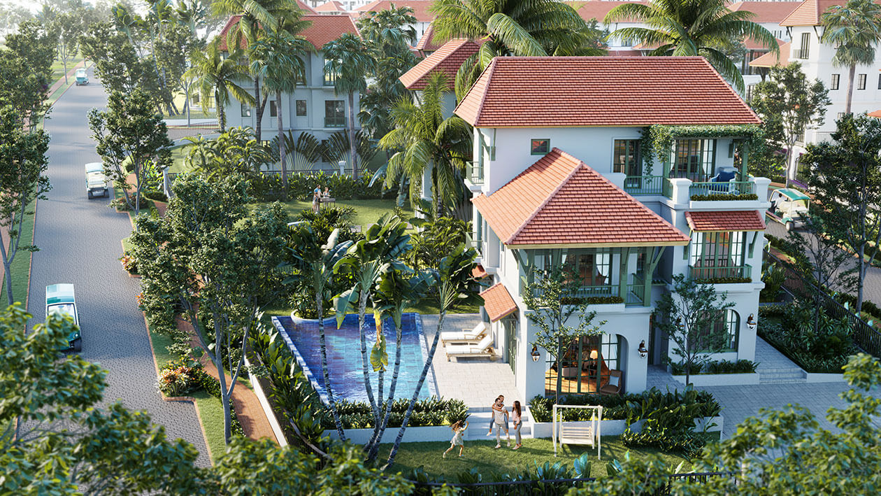 Phối cảnh biệt thự Sun Tropical Village được phát triển bởi tập đoàn Sun Group tại Phú Quốc​