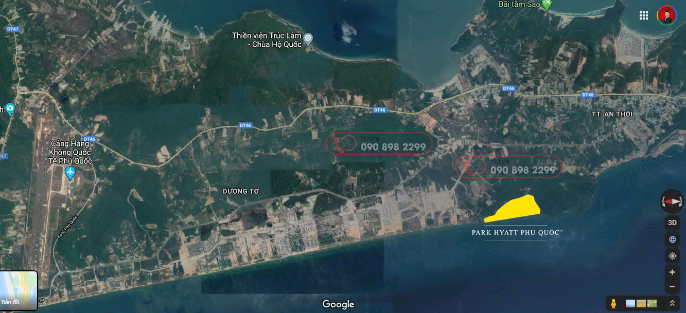 Vị trí chiến lược Park Hyatt Phú Quốc
