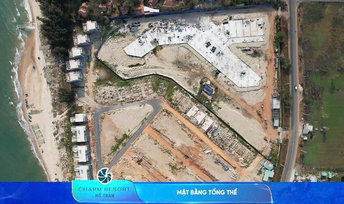 Tiến độ xây dựng dự án Charm Resort Hồ Tràm mới nhất tháng 9/2023