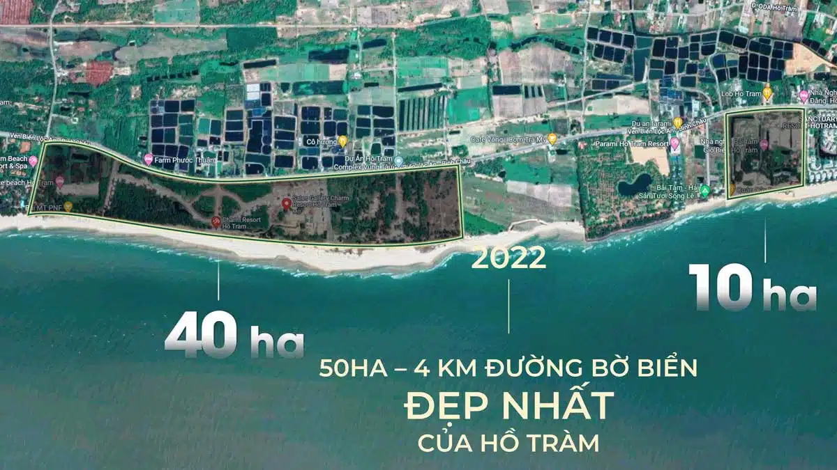 Vị trí The Sea Class Charm Resort Hồ Tram