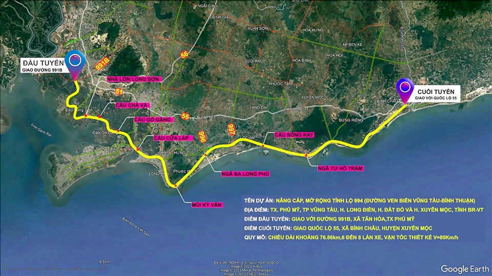 Đường ven biển Vũng Tàu - Hồ Tràm - Bình Châu trong tương lai