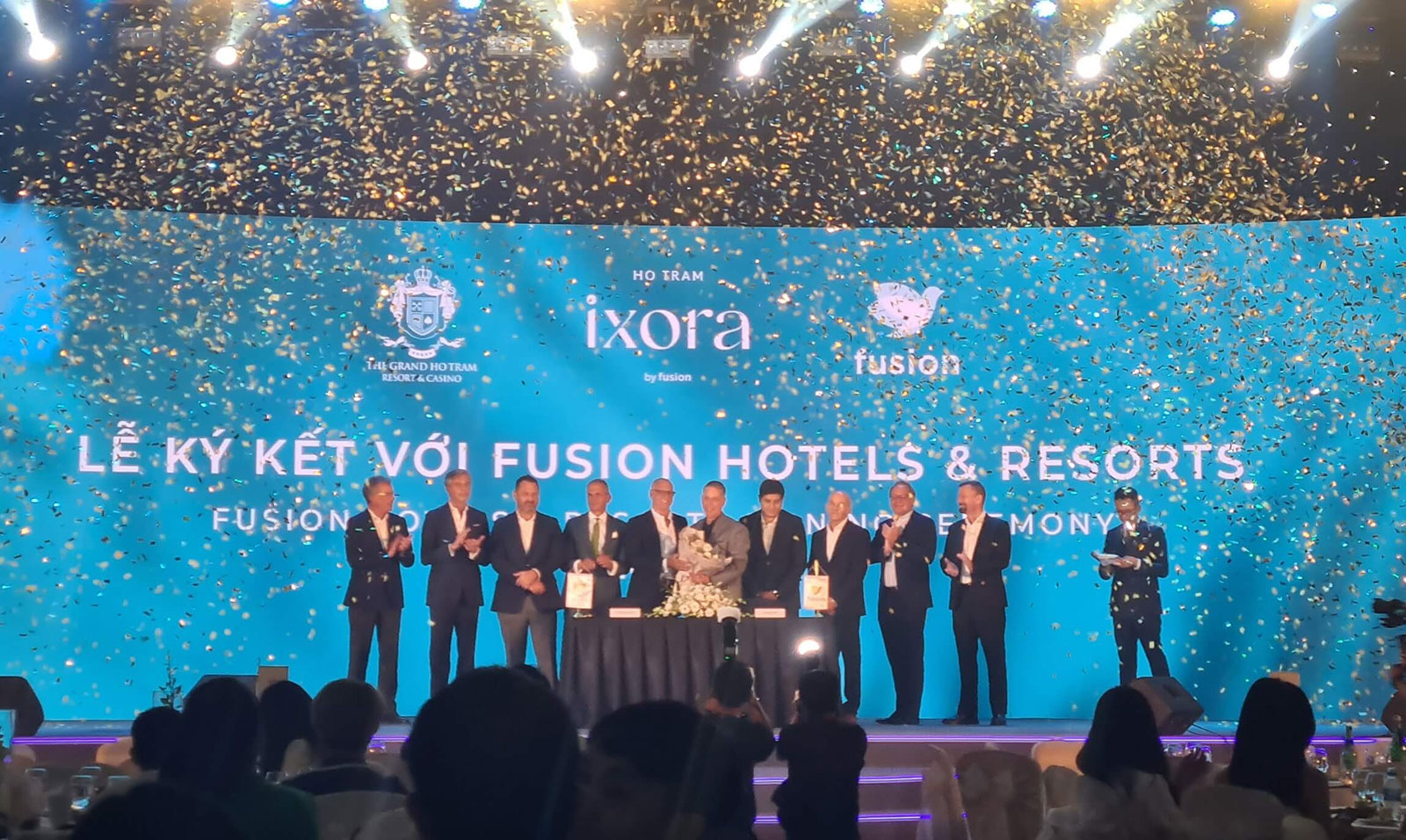 Lễ giới thiệu dự án và kí kết hợp tác giữa Fusion và Lodgis Hospitality Holdings để phát triển Ixora Hồ Tràm By Fusion vào ngày 24/4/2021.