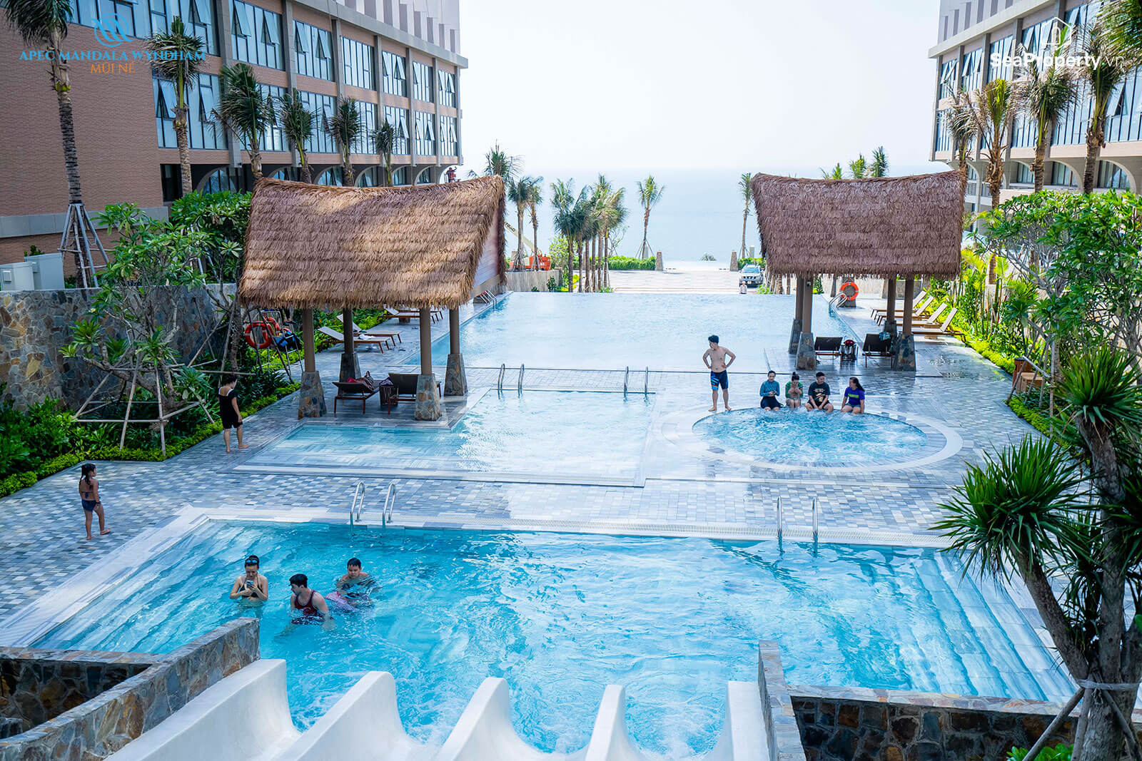 APEC Mandala Wyndham Mũi Né có Bể bơi vô cực đã sẵn sàng phục vụ du khách.