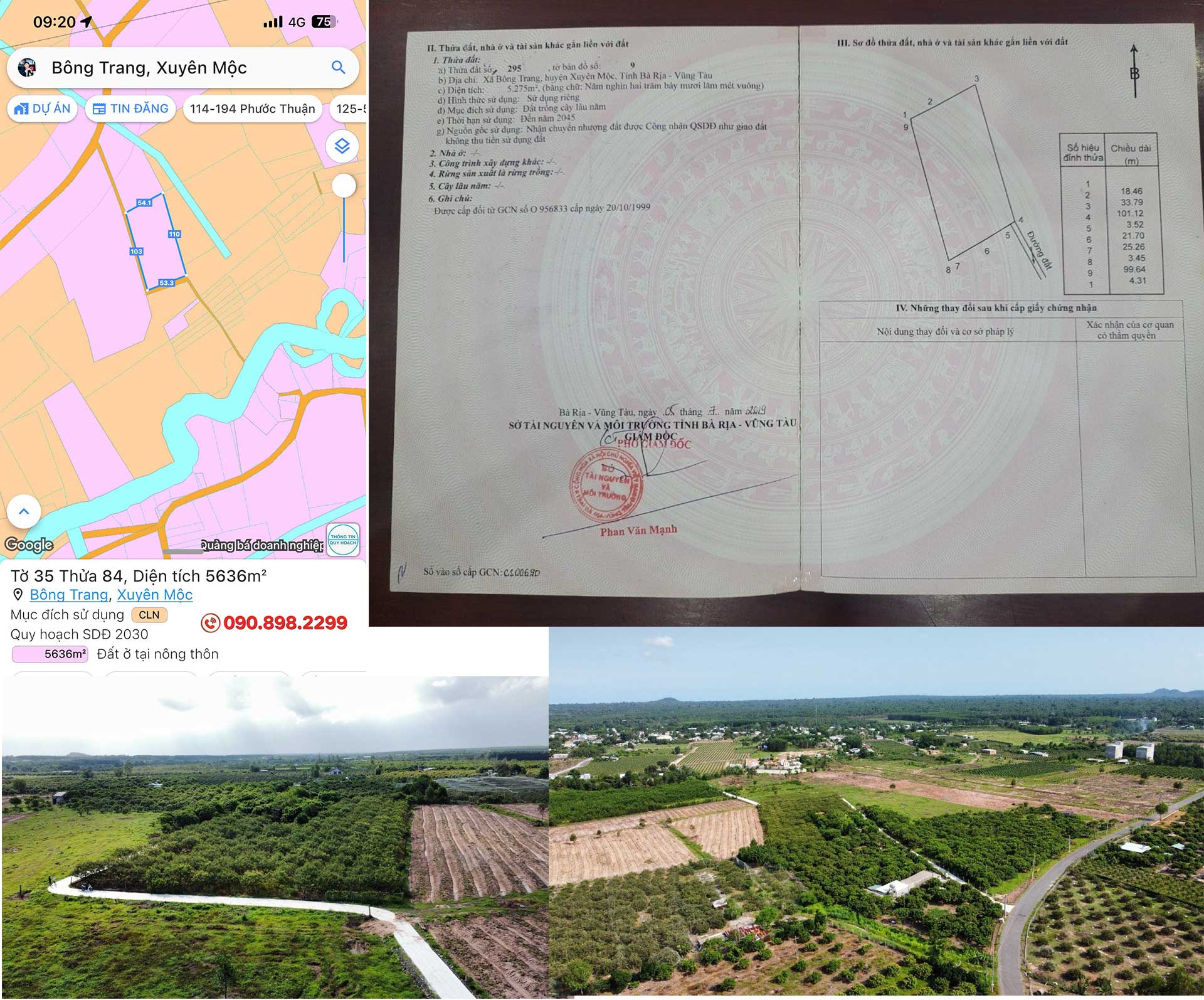 Đất nền Bông Trang - Xuyên Mộc
