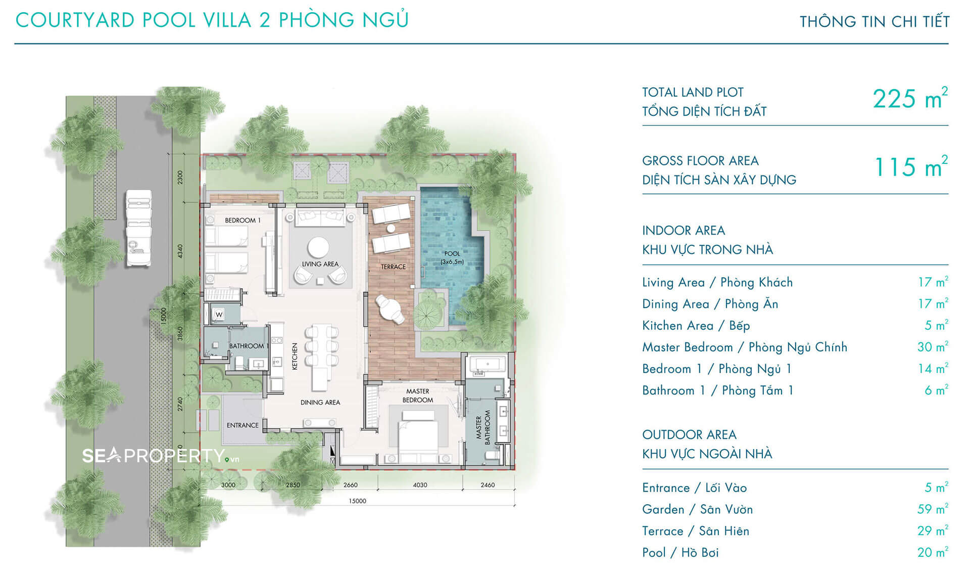 Biệt thư The Ocean Villas Quy Nhơn Courtyard pool villa - 2 bedrooms
