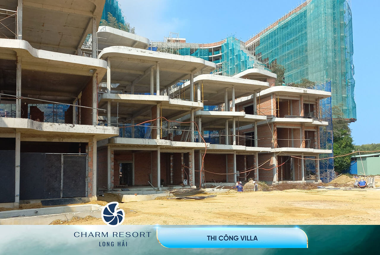 Charm Long Hải Resort tiến độ xây dựng