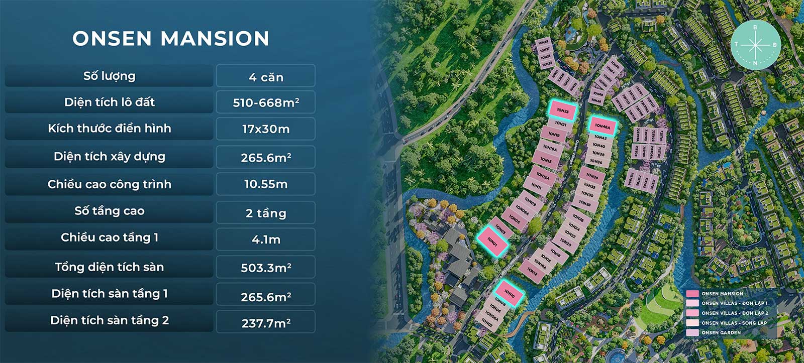 Biệt thự Onsen Mansion tại Ecovillage Saigon River