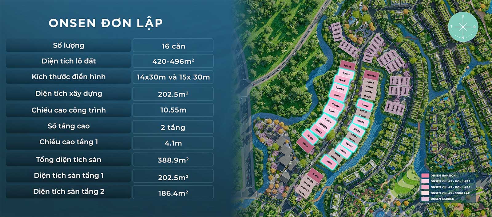 Biệt thự Onsen đơn lập tại Ecovillage Saigon River