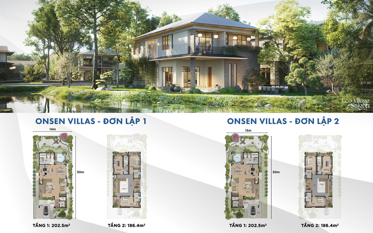 Biệt thự Onsen đơn lập tại Ecovillage Saigon River