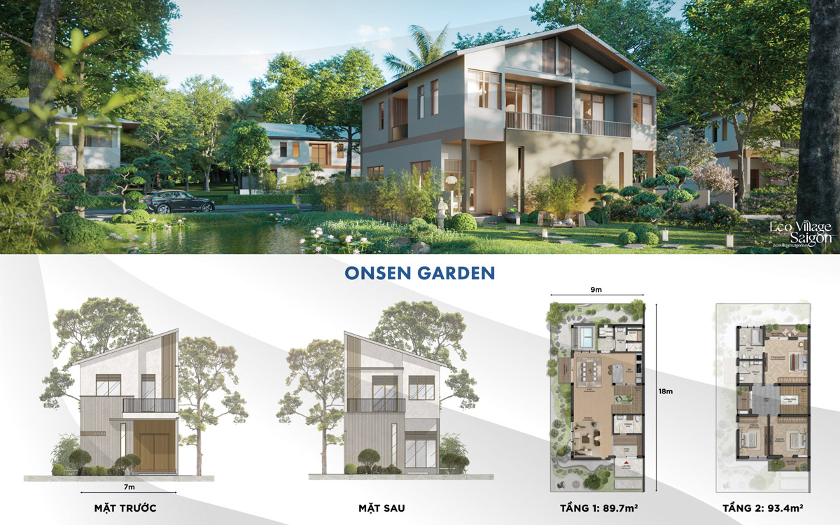 Biệt thự Onsen garden tại Ecovillage Saigon River