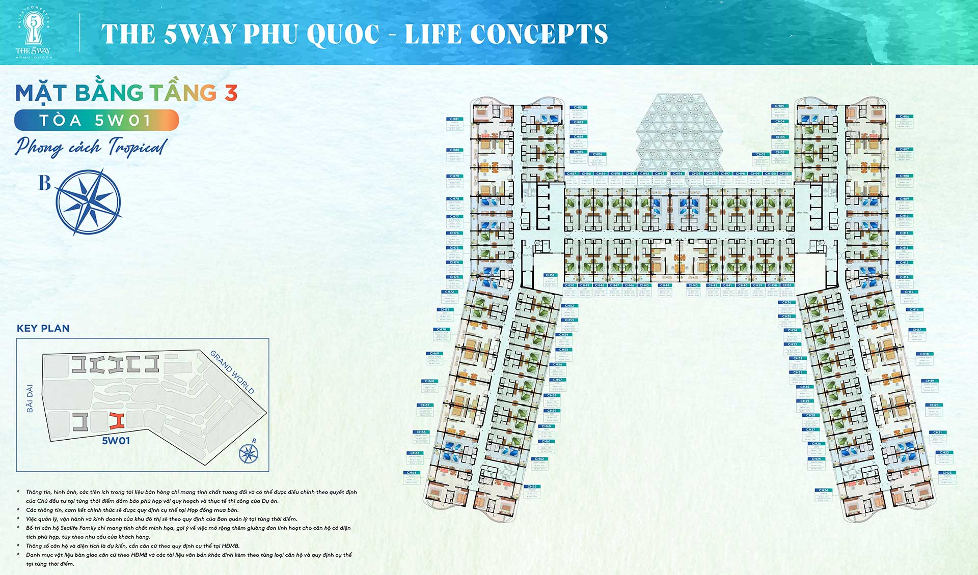 The 5Way Phú Quốc mặt bằng Tropical
