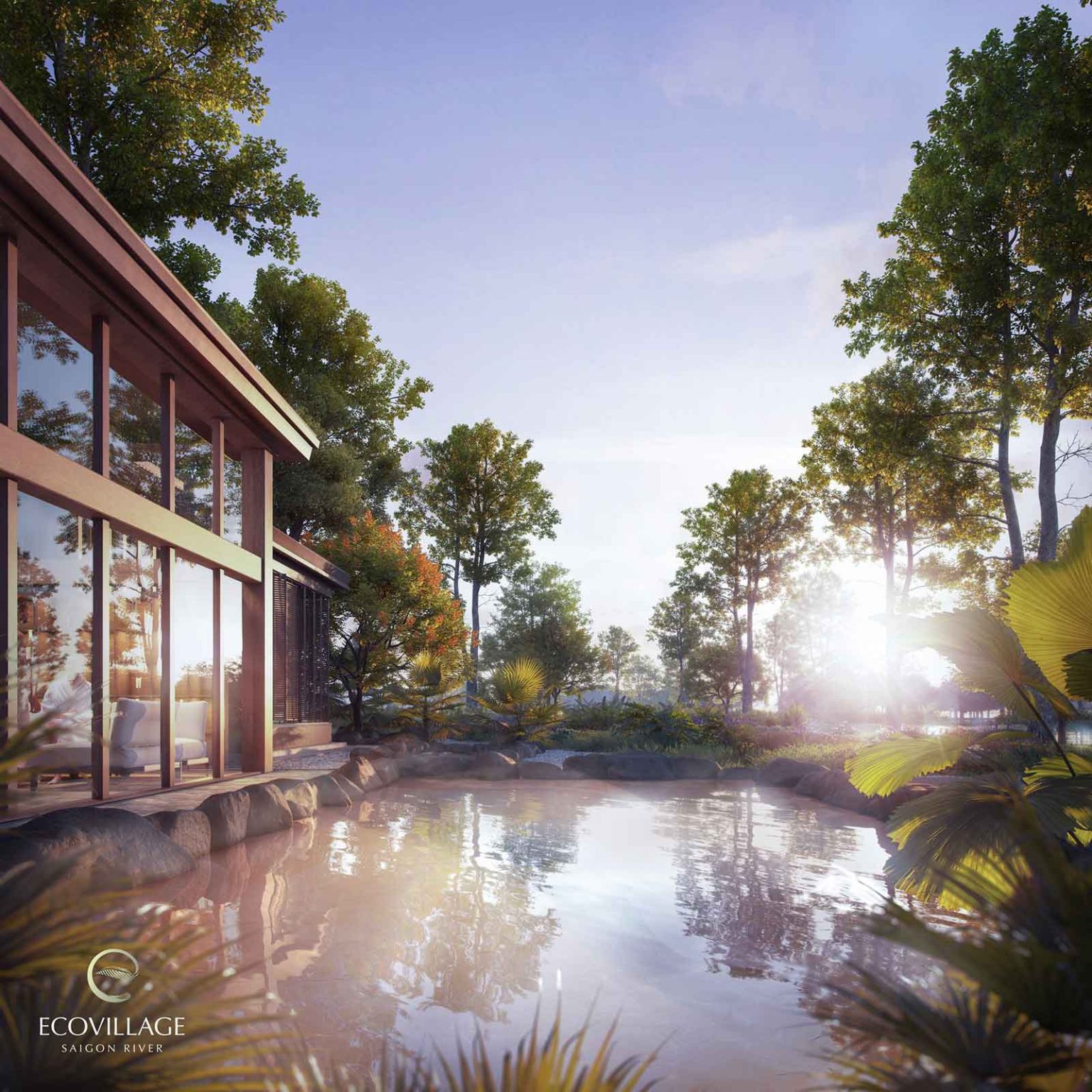 Tổ hợp trị liệu khoáng nóng tại Eco Village Saigon River vùng đất Blue ...