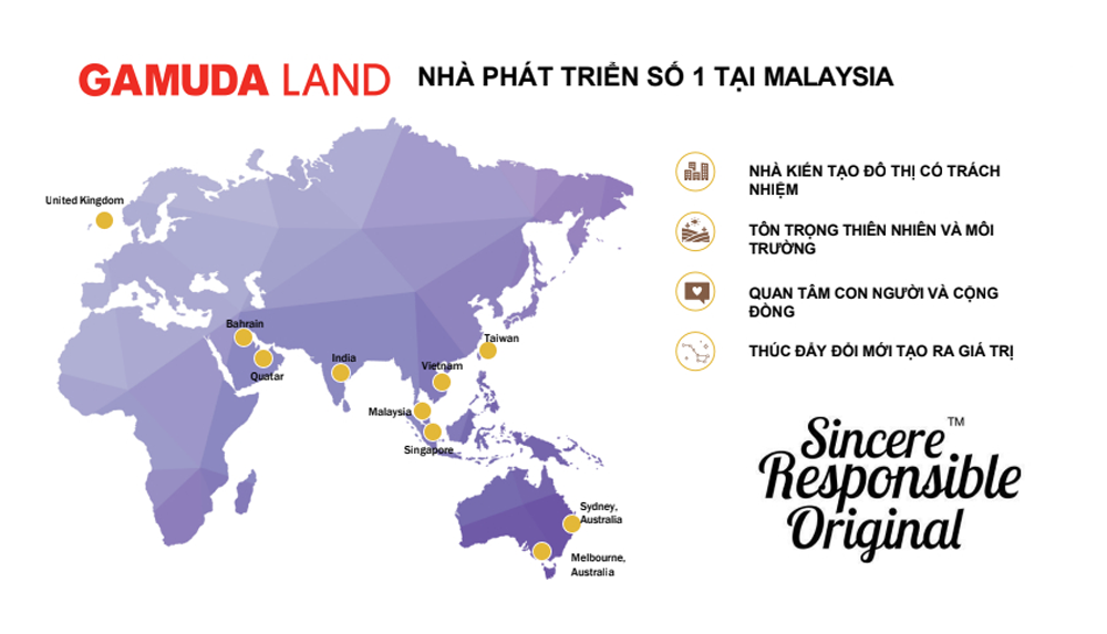 Triết lý hoạt động và phát triển dự án của chủ đầu tư của Gamuda Land 
