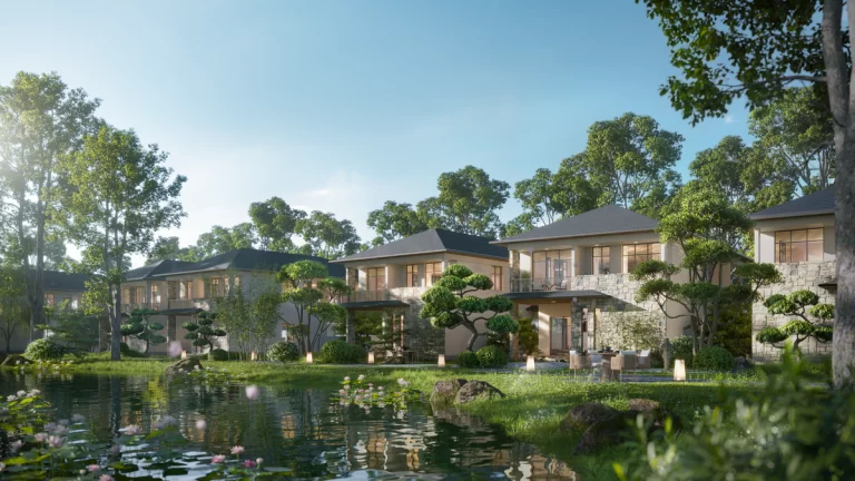 Biệt thự Onsen village khoáng nóng tại vùng đất Blue Zones Ecovillage Saigon River 