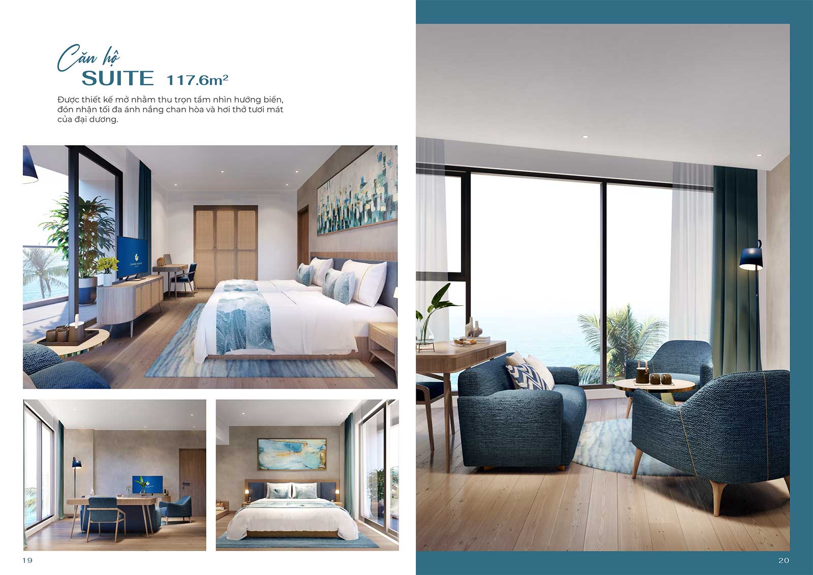 Căn hộ 2 phòng ngủ 90m2 Charm Long Hải Resort