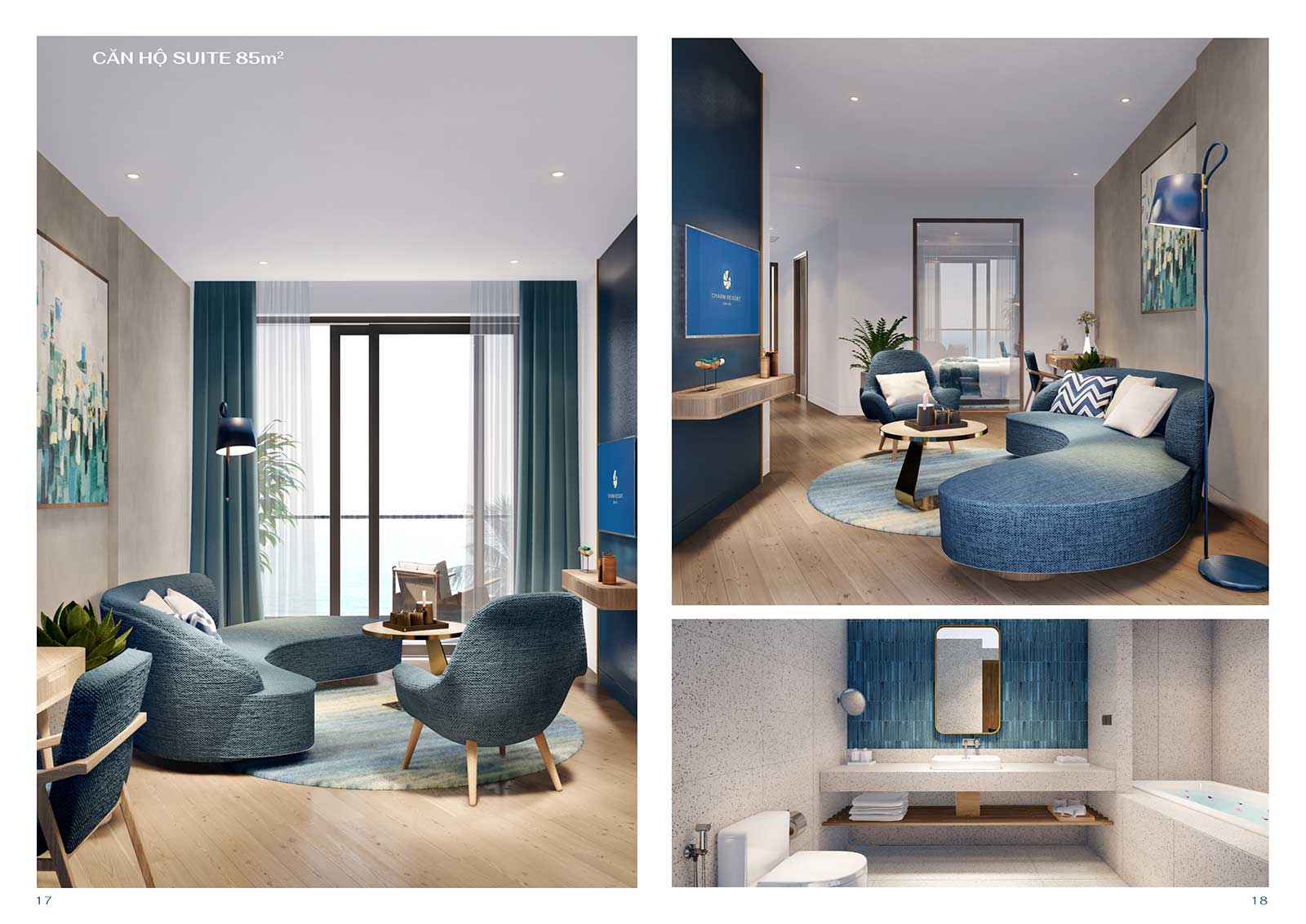 Căn hộ 2 phòng ngủ 85m2 Charm Long Hải Resort