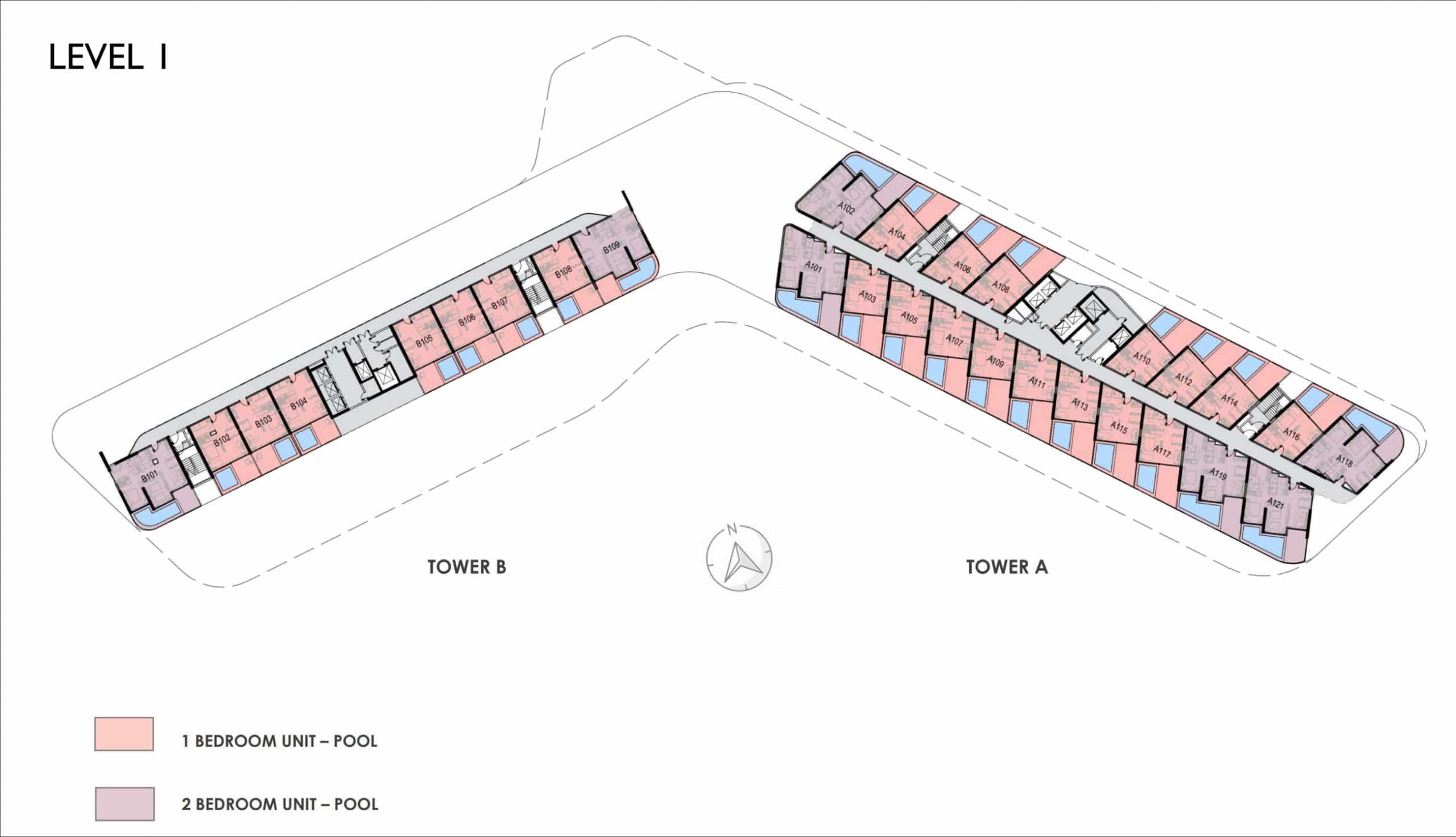 Mặt bằng layout Ixora Grand Ho Tram by Fusion