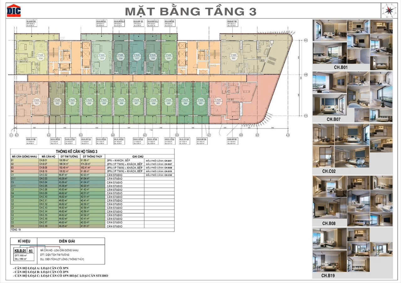 Mặt bằng tầng CSJ Tower Vũng Tàu 