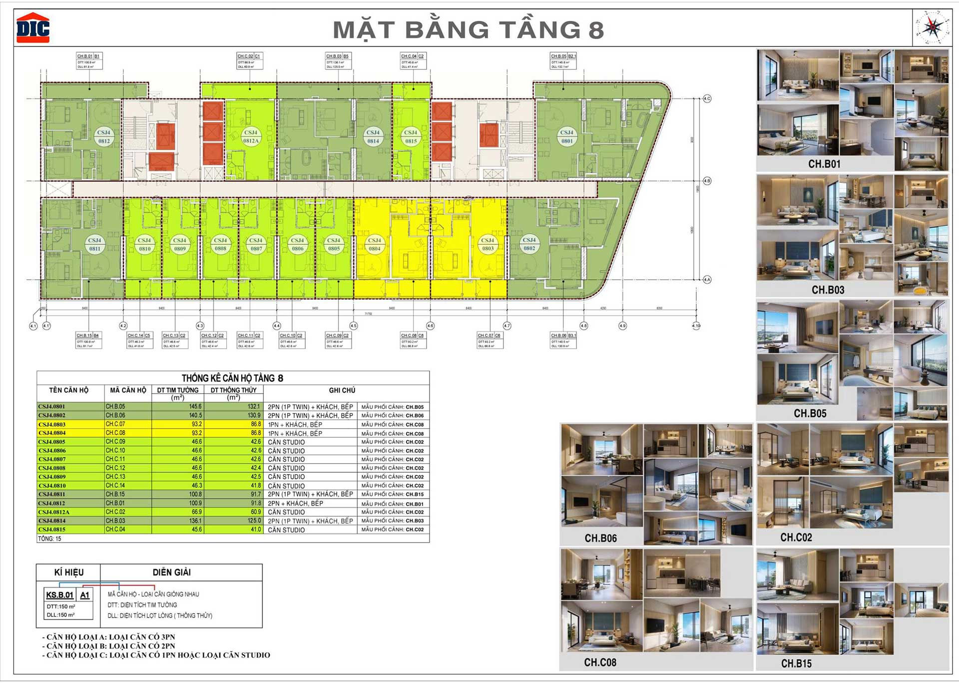 Mặt bằng tầng CSJ Tower Vũng Tàu 