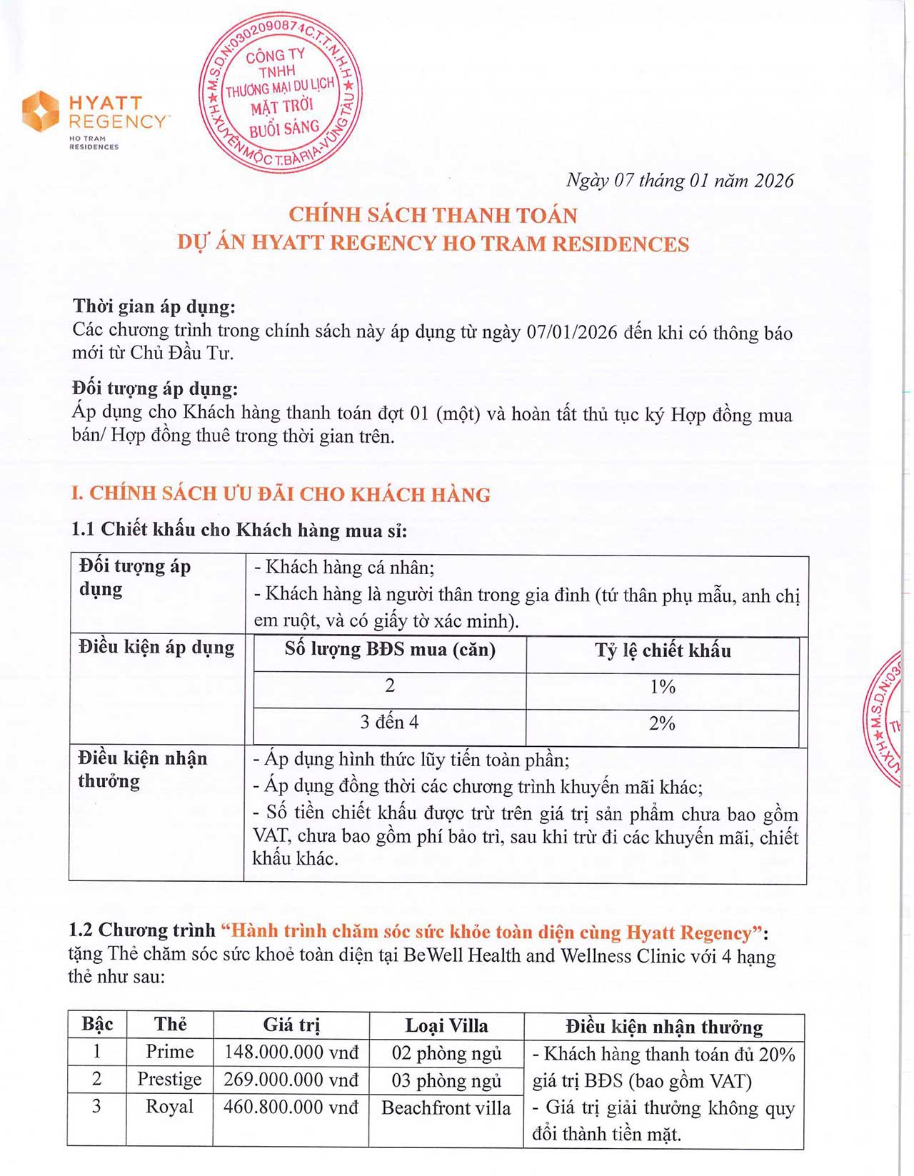 Hyatt Regency Hồ Tràm Residences