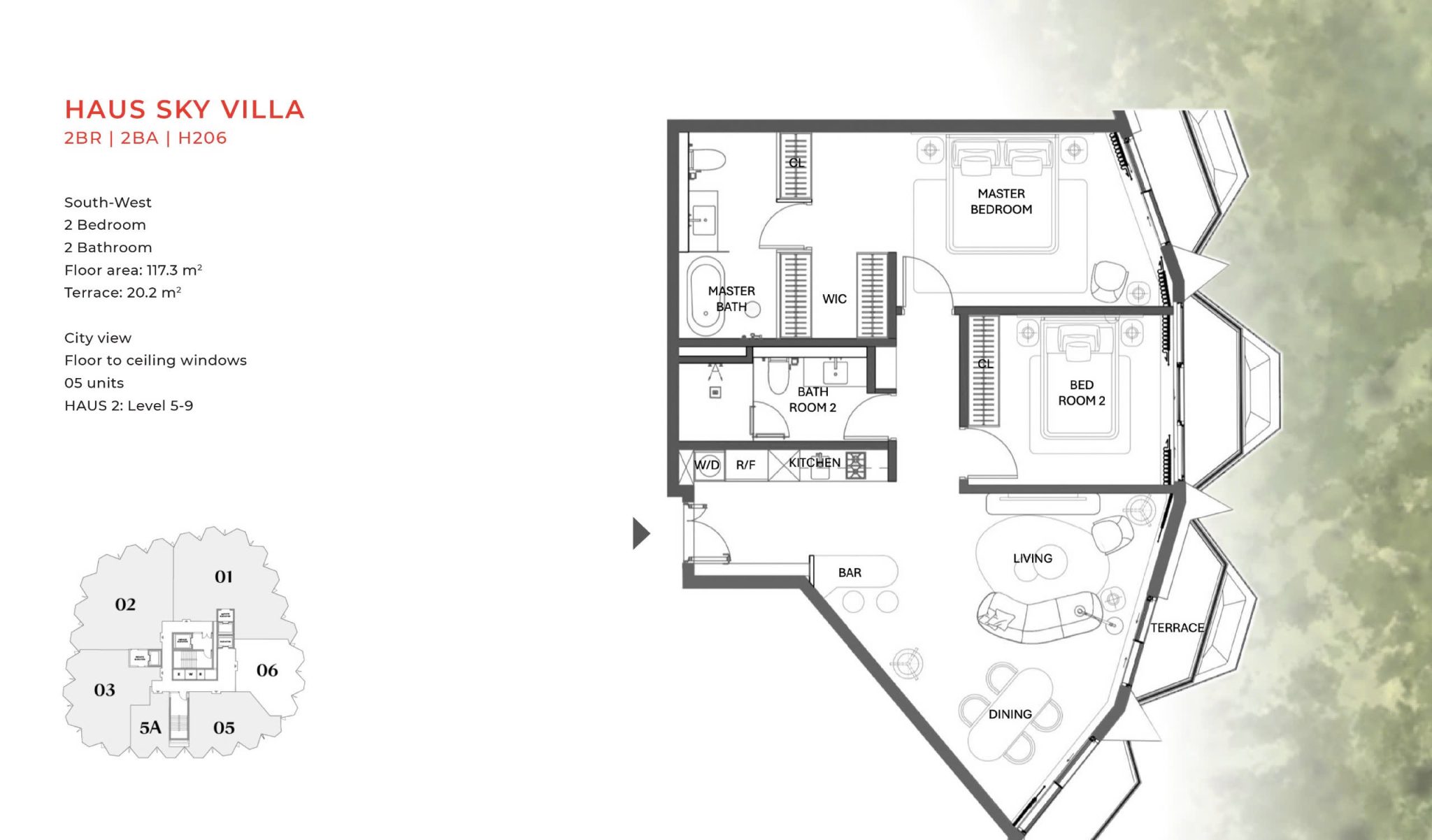 Layout căn hộ Haus Đà Lạt
