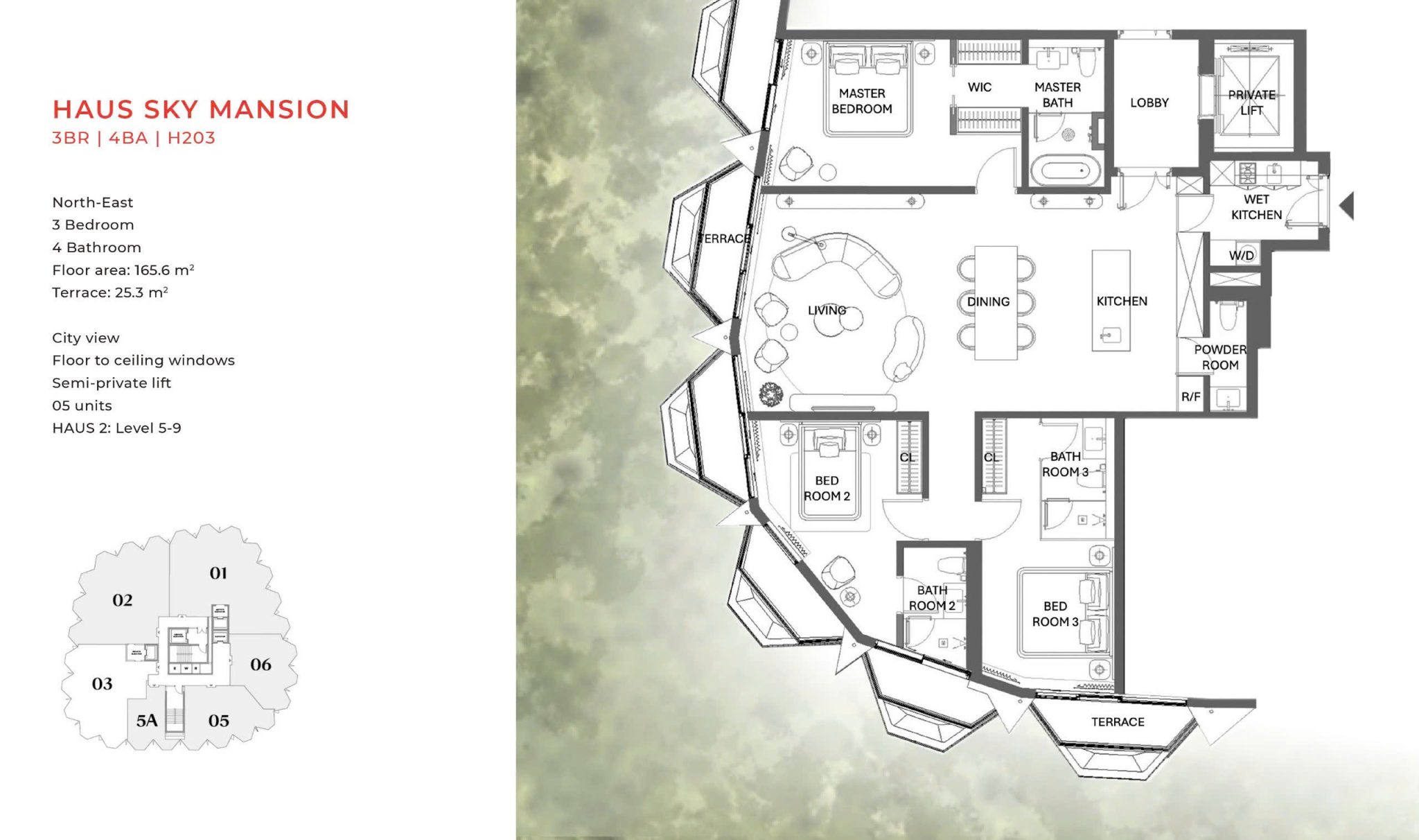 Layout căn hộ Haus Đà Lạt