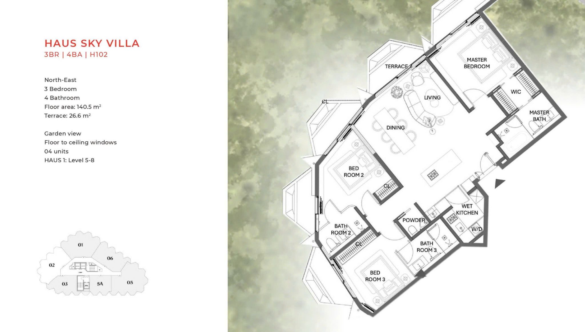 Layout căn hộ Haus Đà Lạt