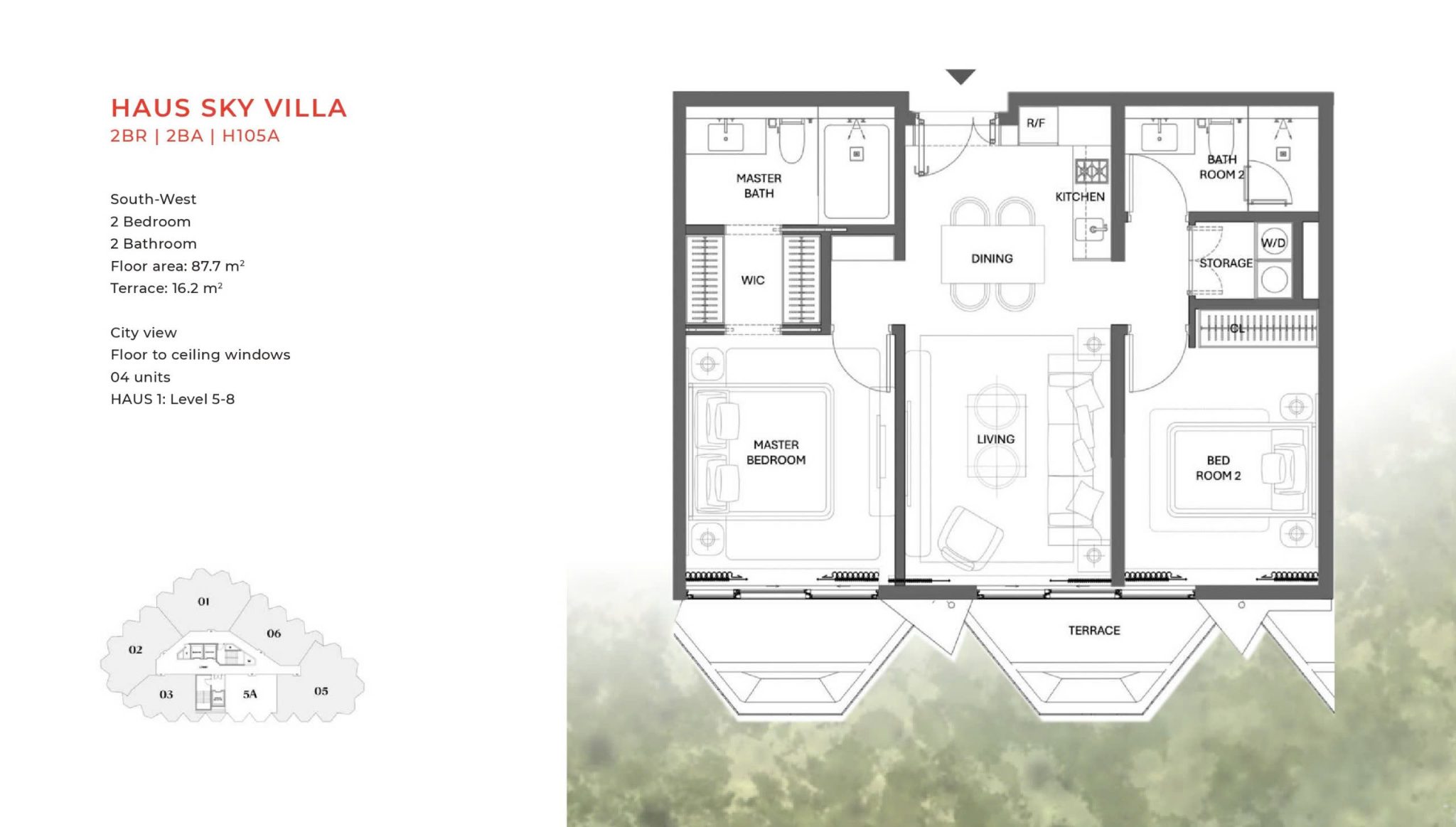 Layout căn hộ Haus Đà Lạt