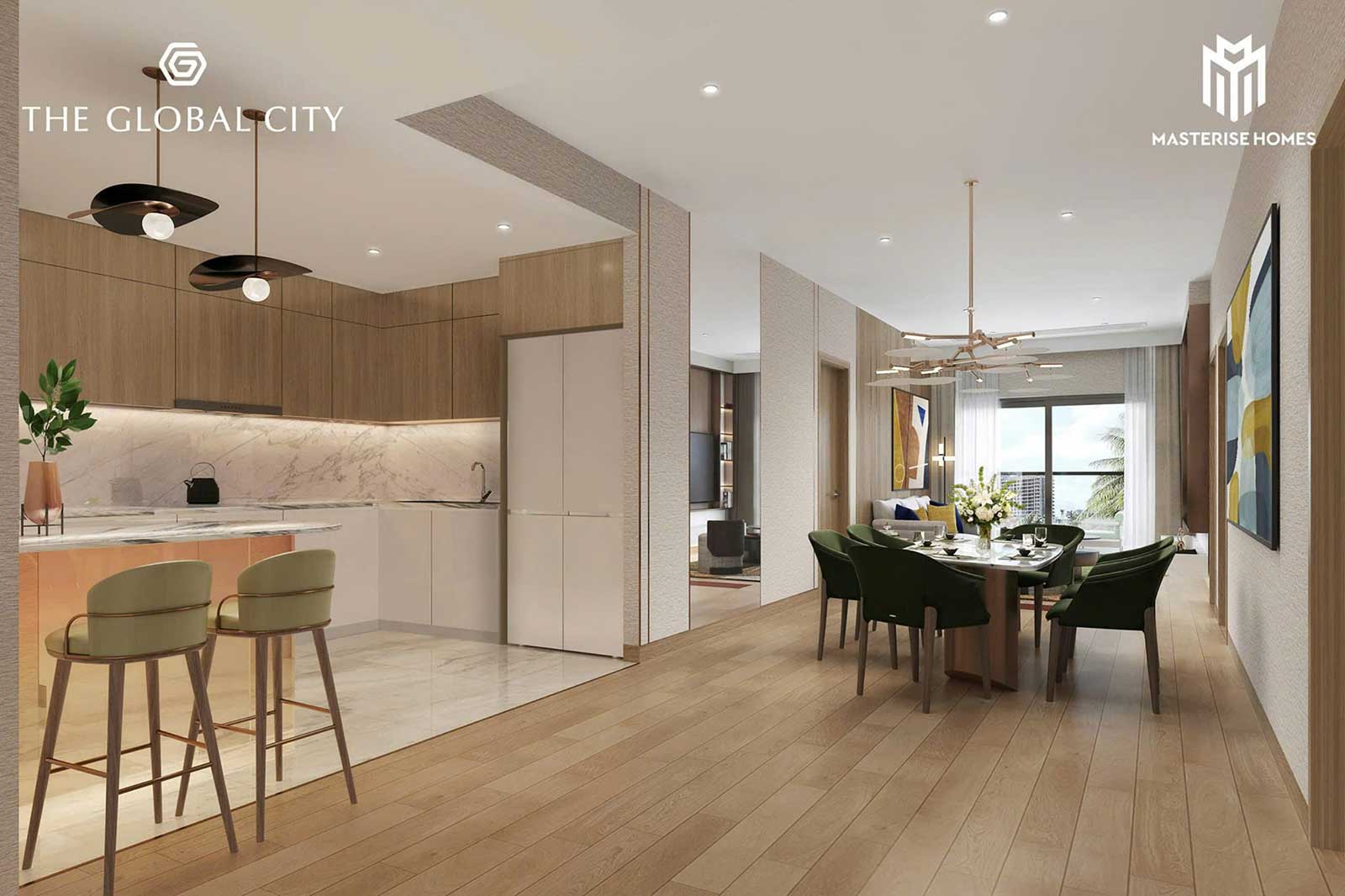 Phối cảnh nội thất căn hộ Masteri Grand View