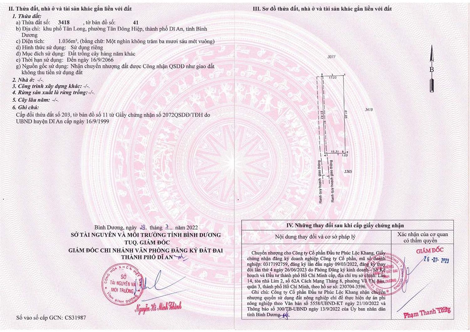 Pháp lý dự án TT Avio đầy đủ