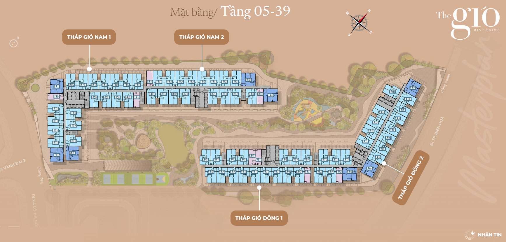Mặt bằng tầng 5 - 39 The Gió Riverside