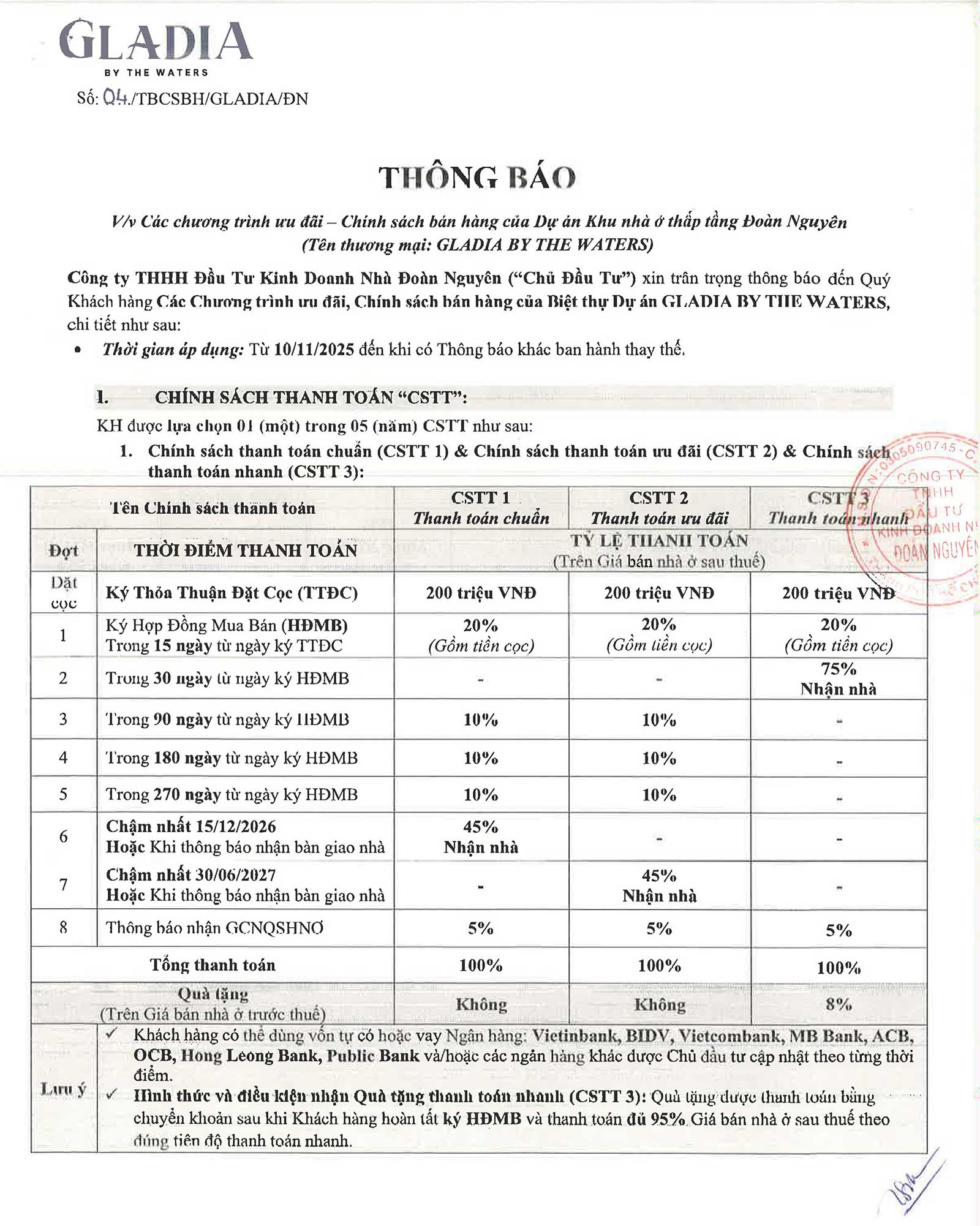 Gladia by The Waters Khang Điền