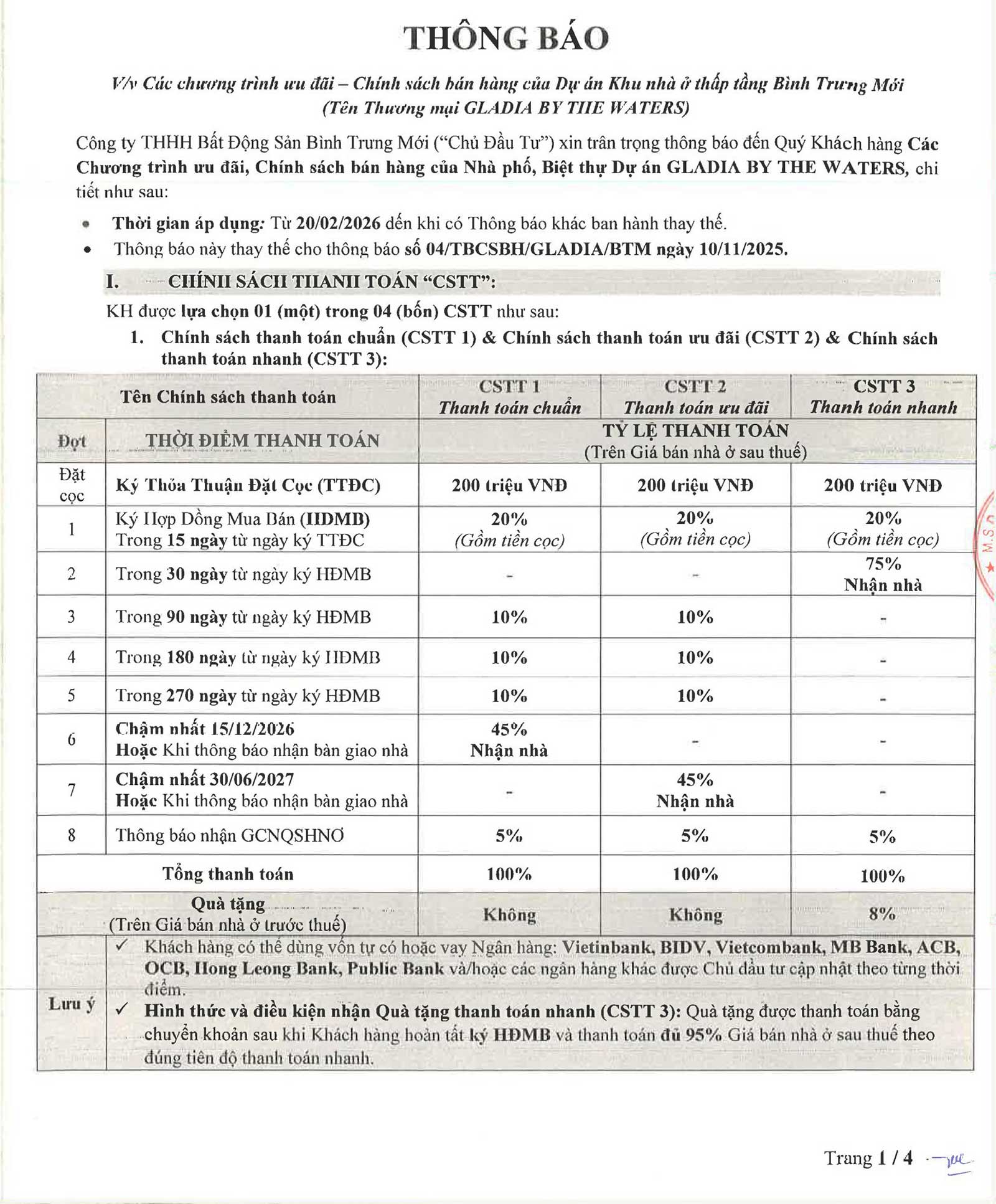Gladia by The Waters Khang Điền