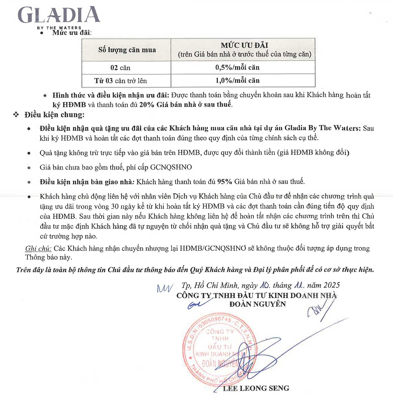 Gladia by The Waters Khang Điền