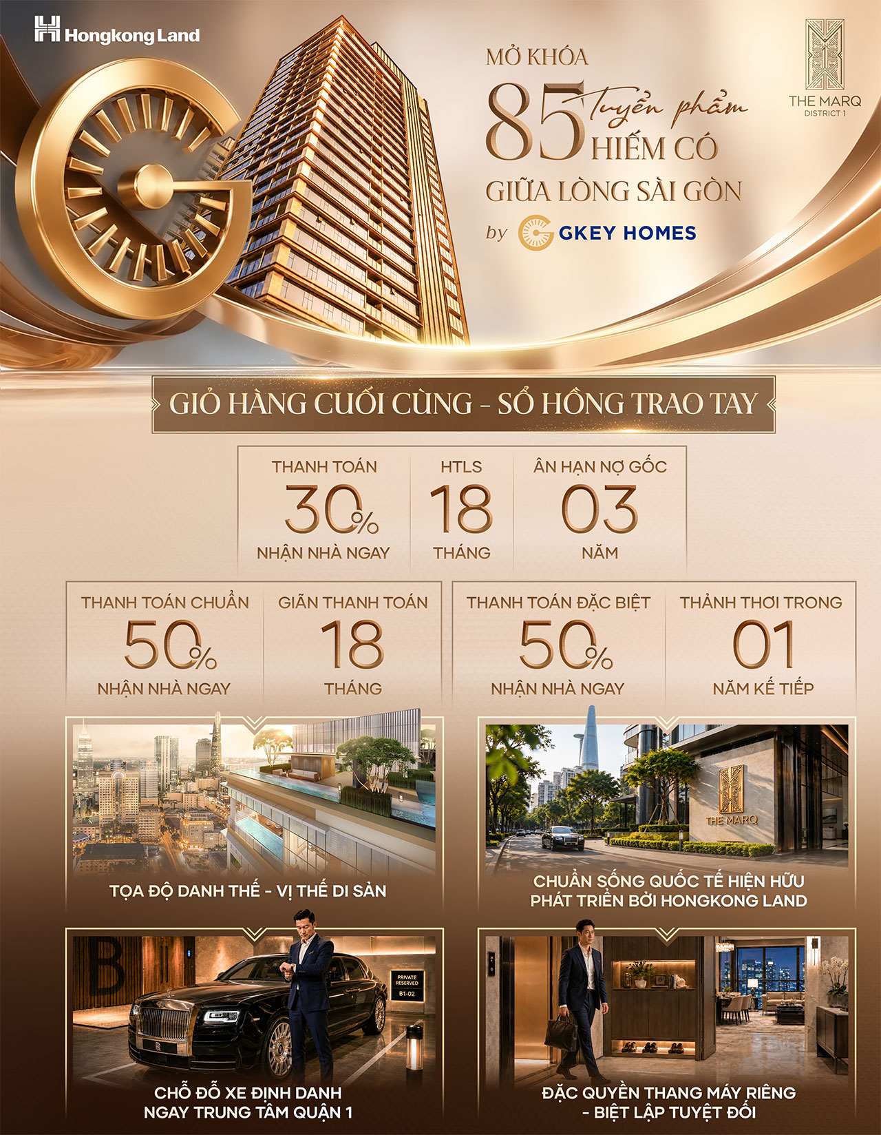 THE MARQ QUẬN 1 - BIỂU TƯỢNG SỐNG ĐẲNG CẤP TẠI PHƯỜNG SÀI GÒN - ĐẶC QUYỀN TẶNG 1 CHỖ ĐẬU XE ĐỊNH DANH 