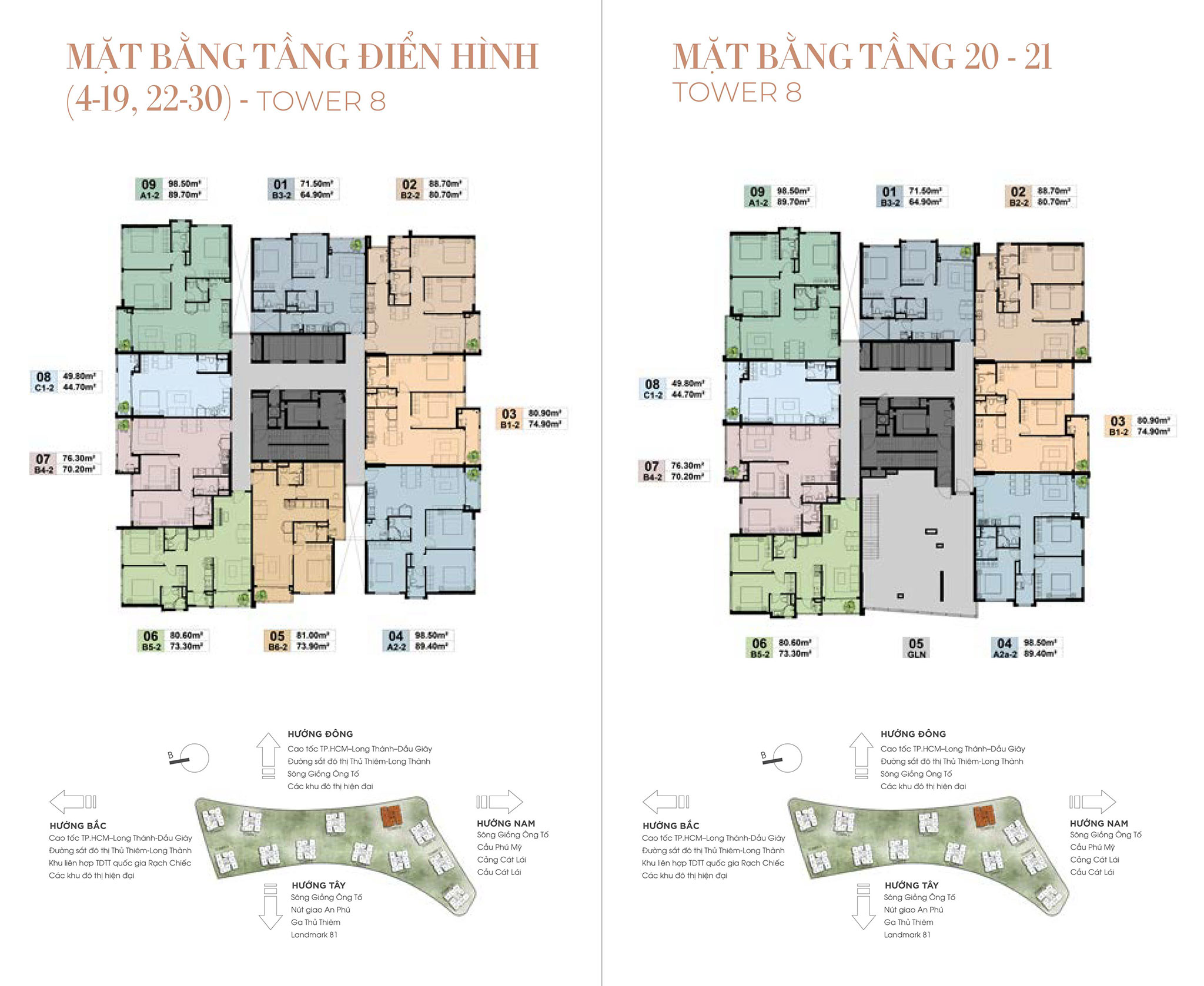 Mặt bằng The Privé TOWER 8