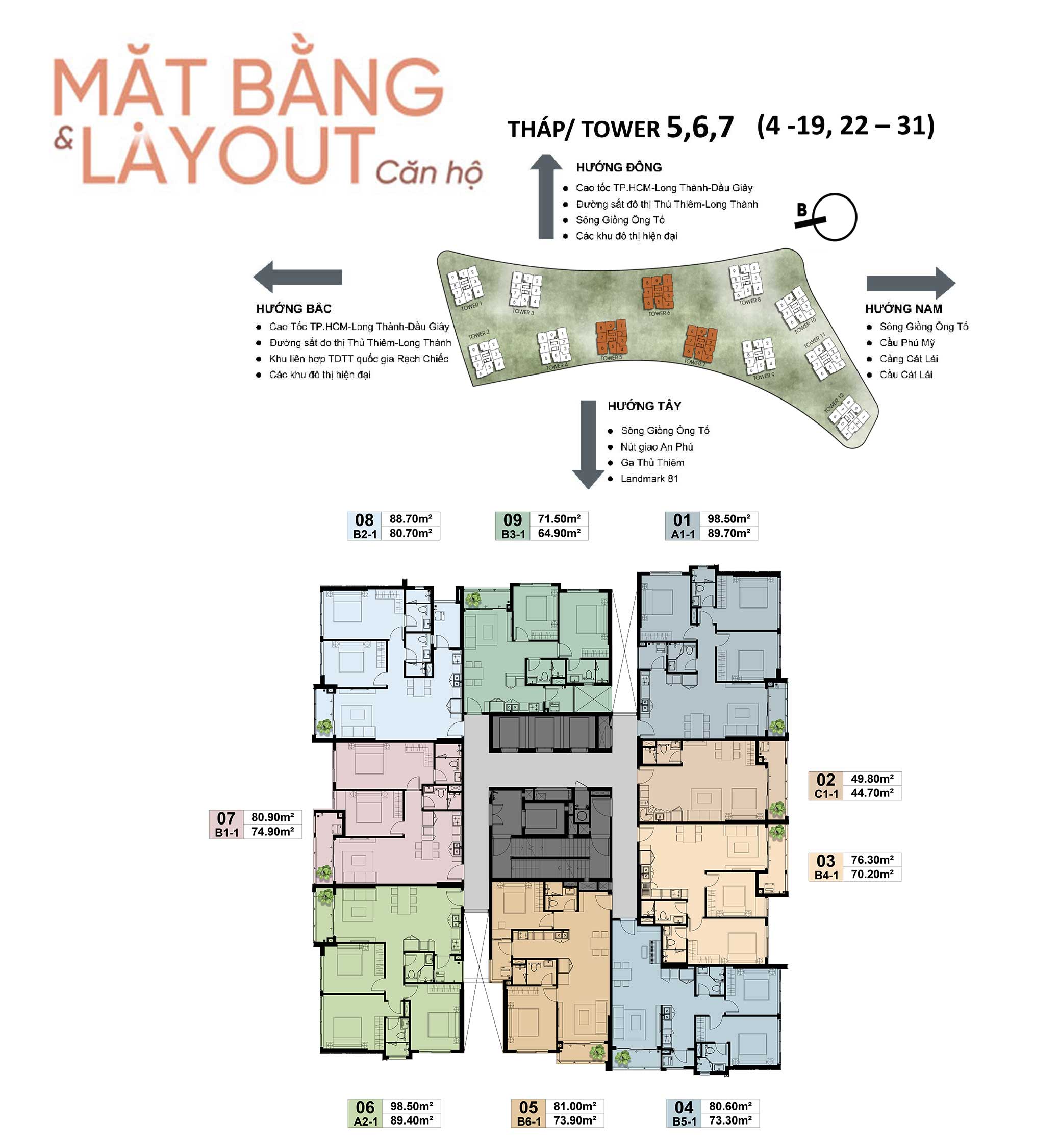 Mặt bằng tầng căn hộ The Privé