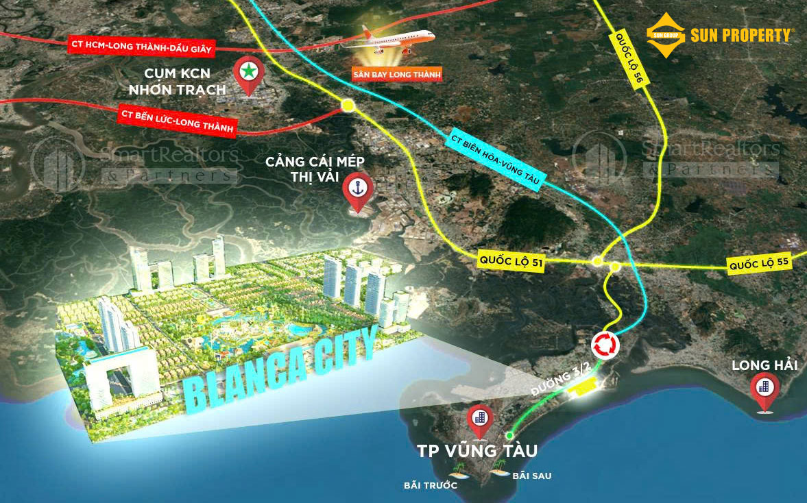 Vị trí Blanca City Vung Tau by Sun Group