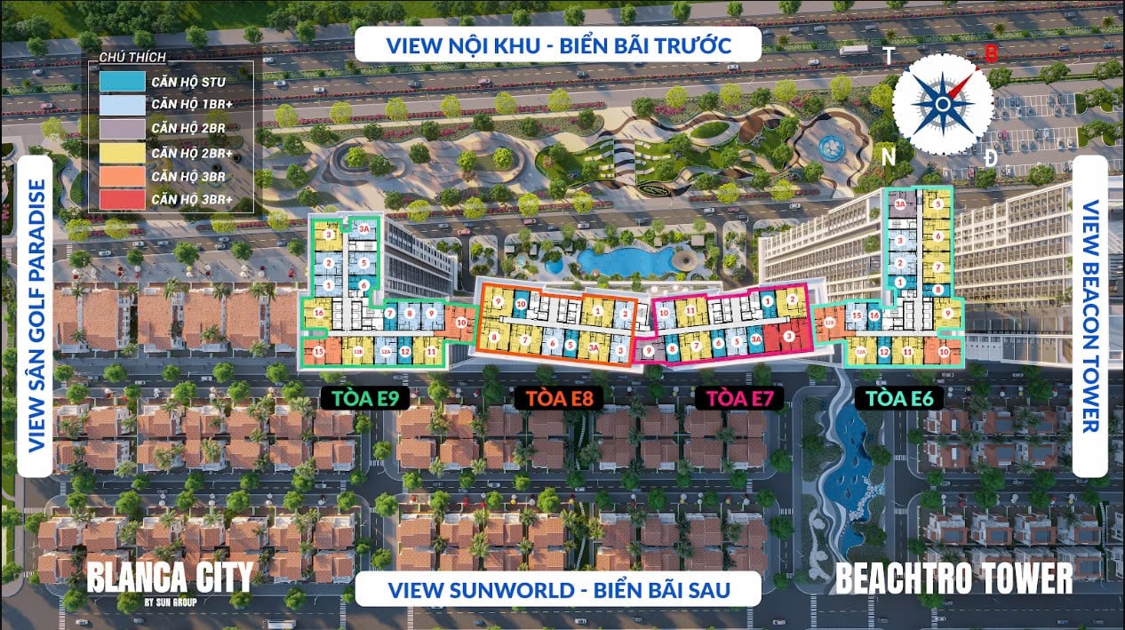 Mặt bằng Căn hộ Blanca City by Sun Group Vũng Tàu