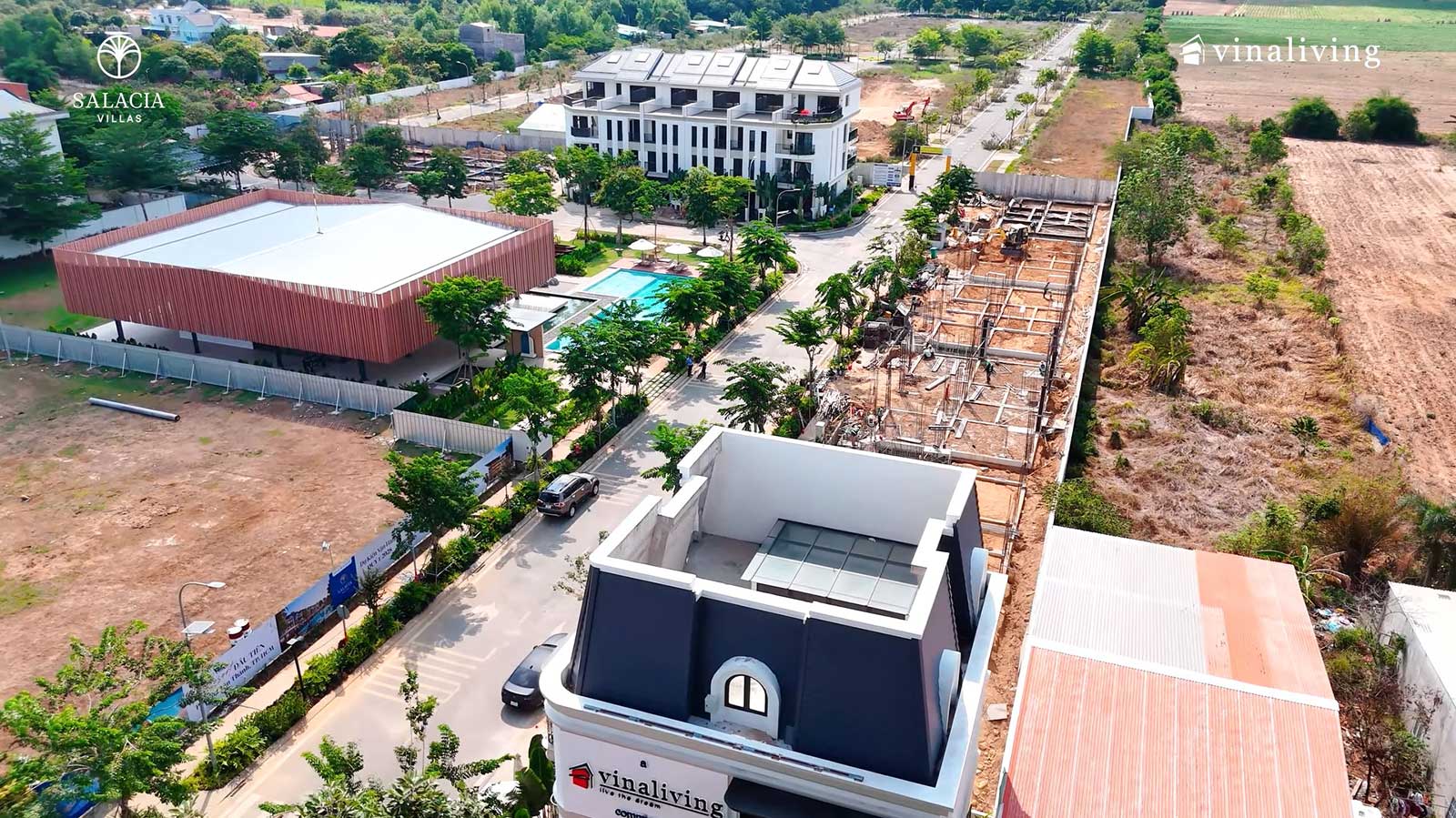 Tiến độ xây dựng Salacia Villas by VinaLiving