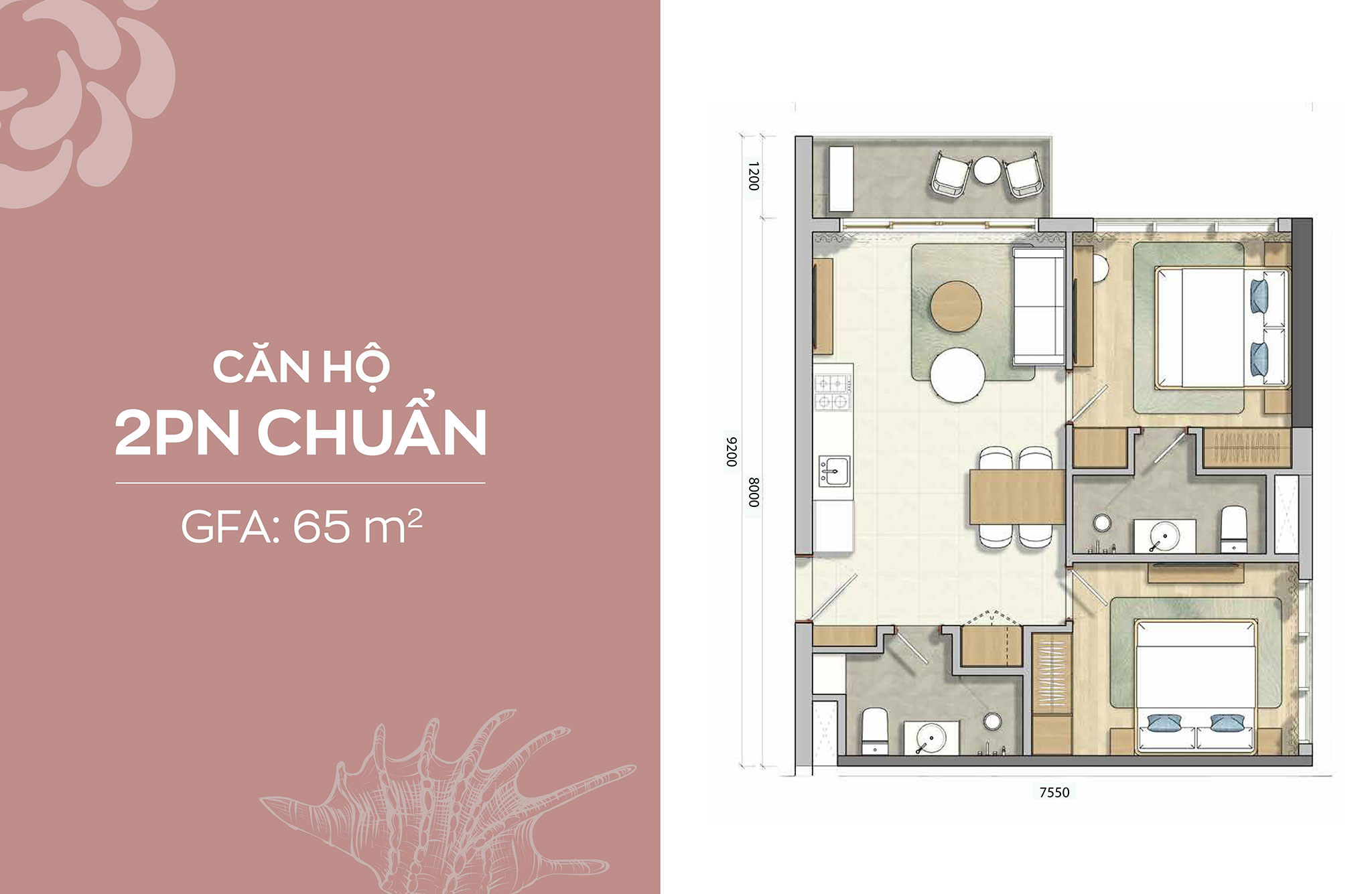 Mặt bằng căn hộ Maia Resort Ho Tram