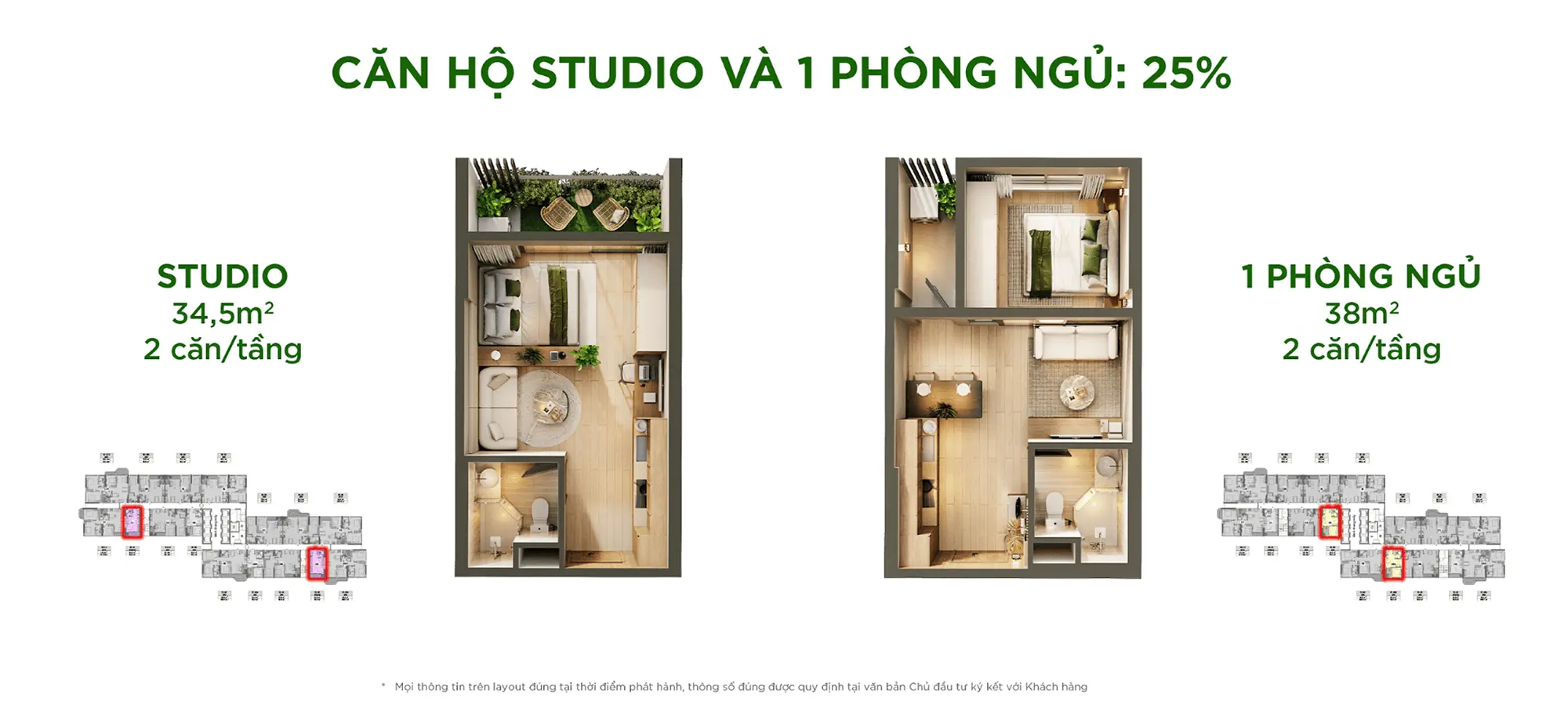 Studio và 1 Phòng Ngủ tại Sky Retreat Residences