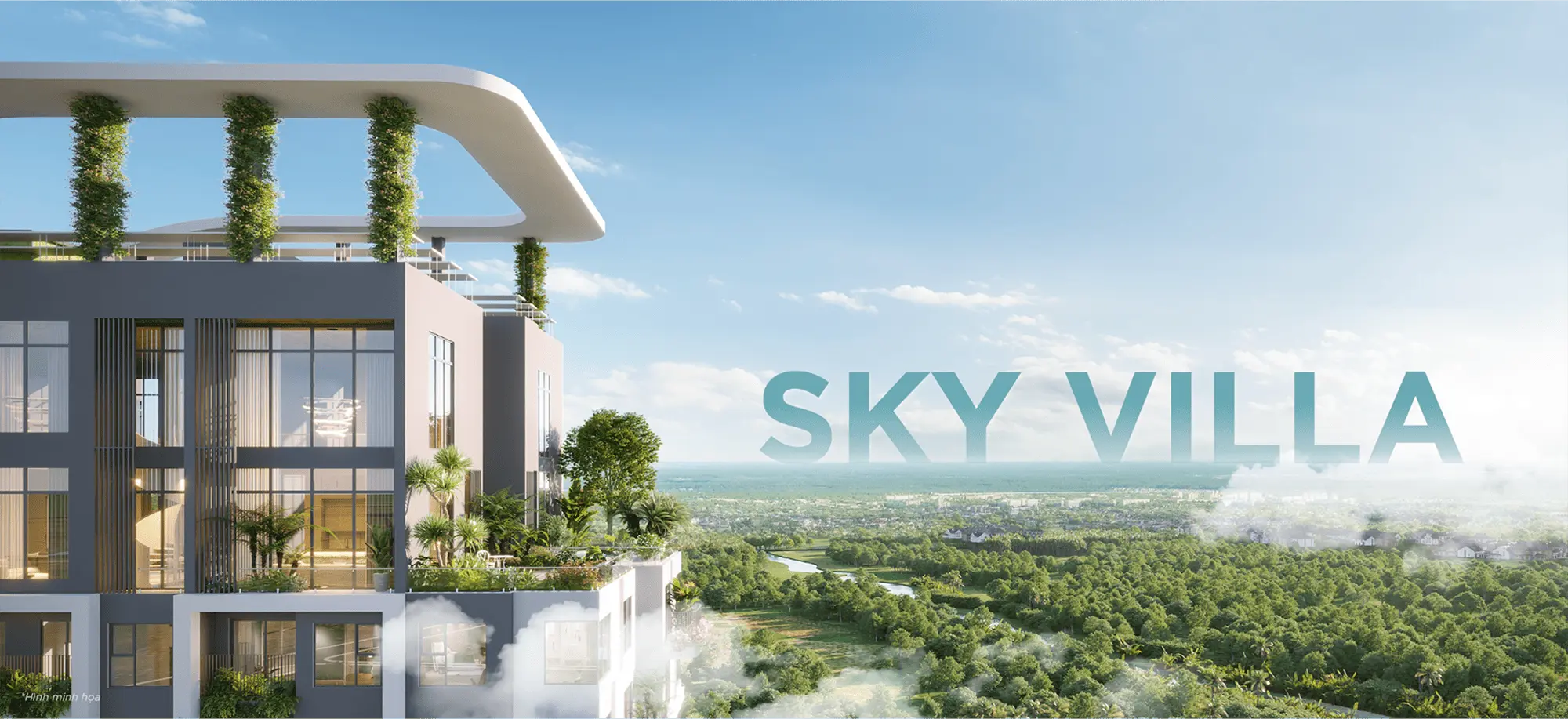 Sky Villa tầng 40-41 Penthouse đẳng cấp với ban công vườn xanh mướt, tầm nhìn panorama ôm trọn 50ha rừng retreat