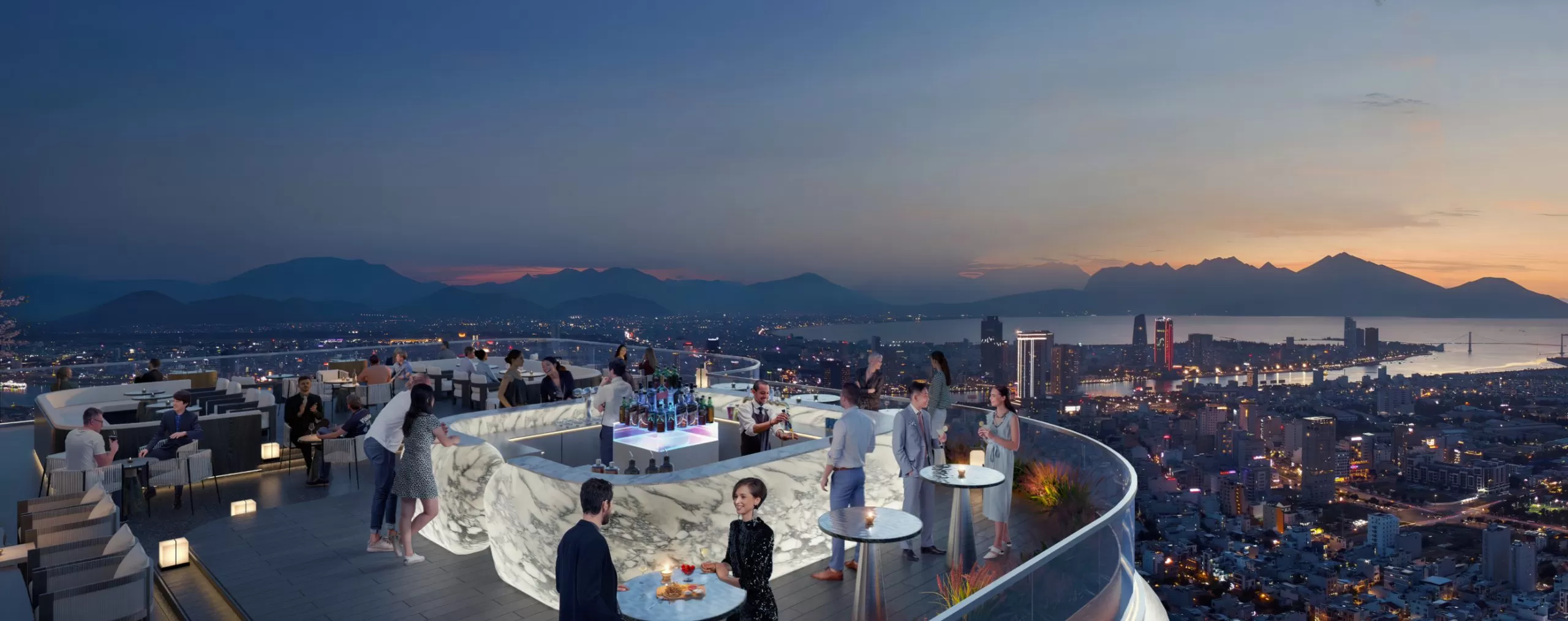 Tsukimidai Sky Bar - Ánh trăng nghệ thuật giữa biển trời Mỹ Khê