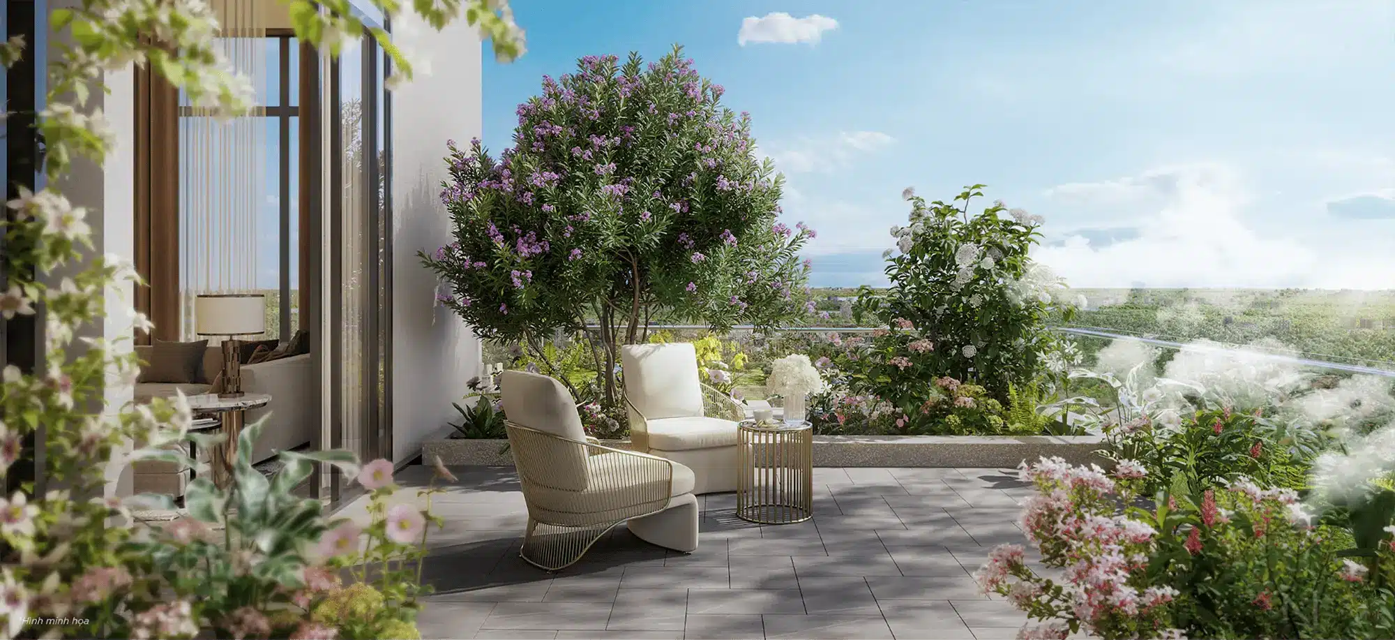 Sky Villa tầng 40-41 Penthouse đẳng cấp với ban công vườn xanh mướt, tầm nhìn panorama ôm trọn 50ha rừng retreat