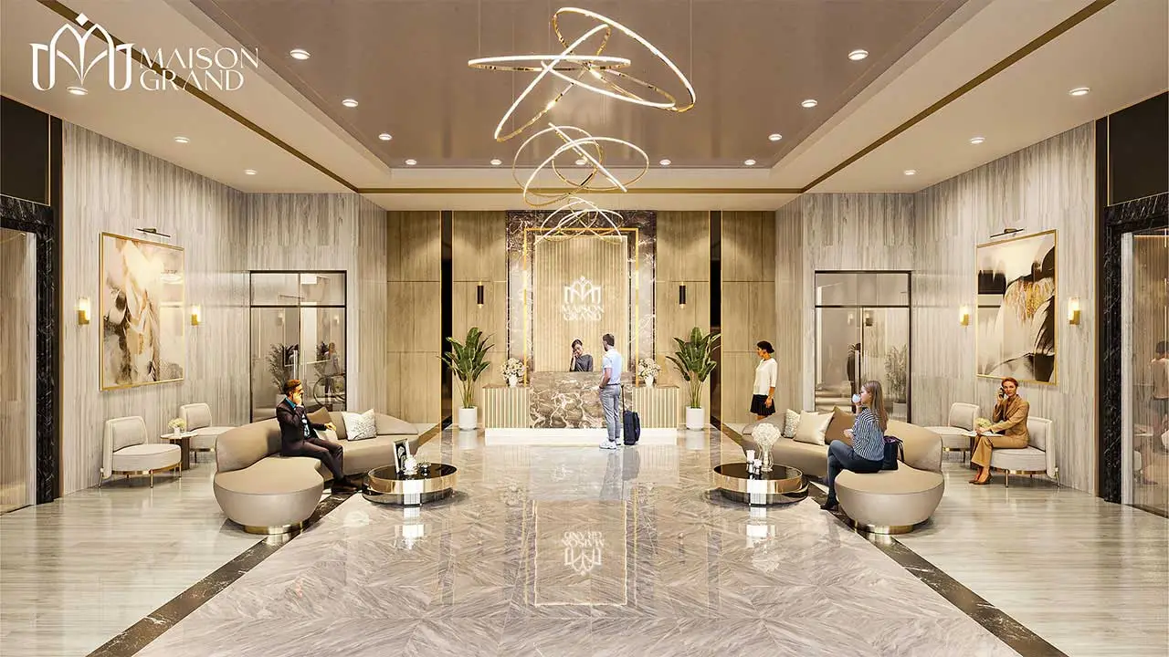 Sảnh đón cư dân Maison Grand P. Phú Mỹ TPHCM