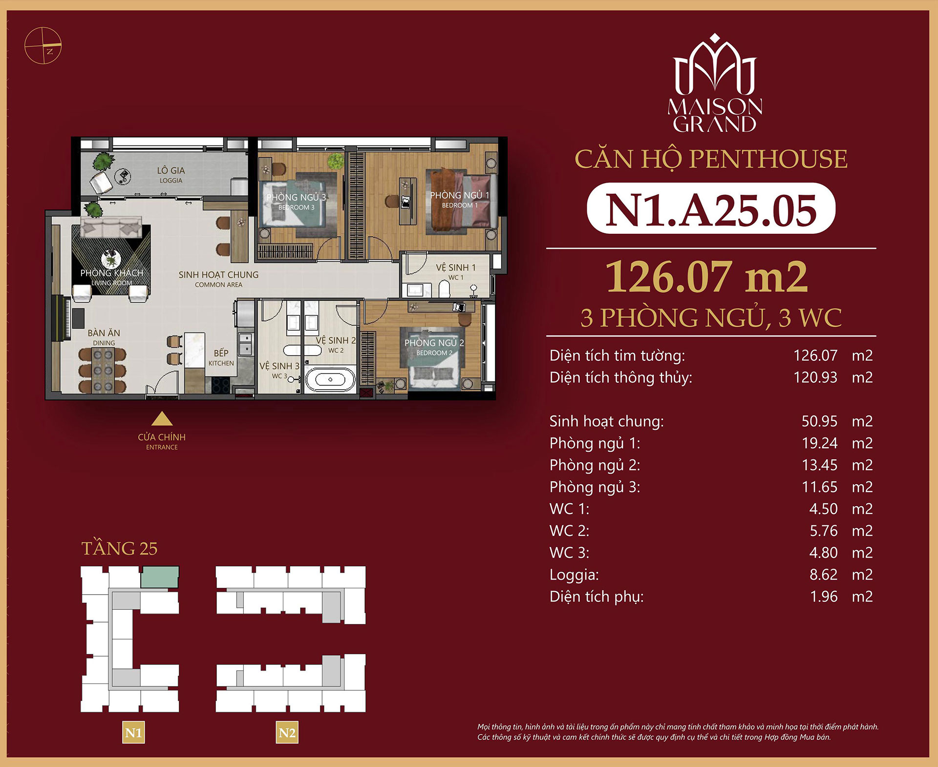 Layout Penthouse Maison Grand Phú Mỹ